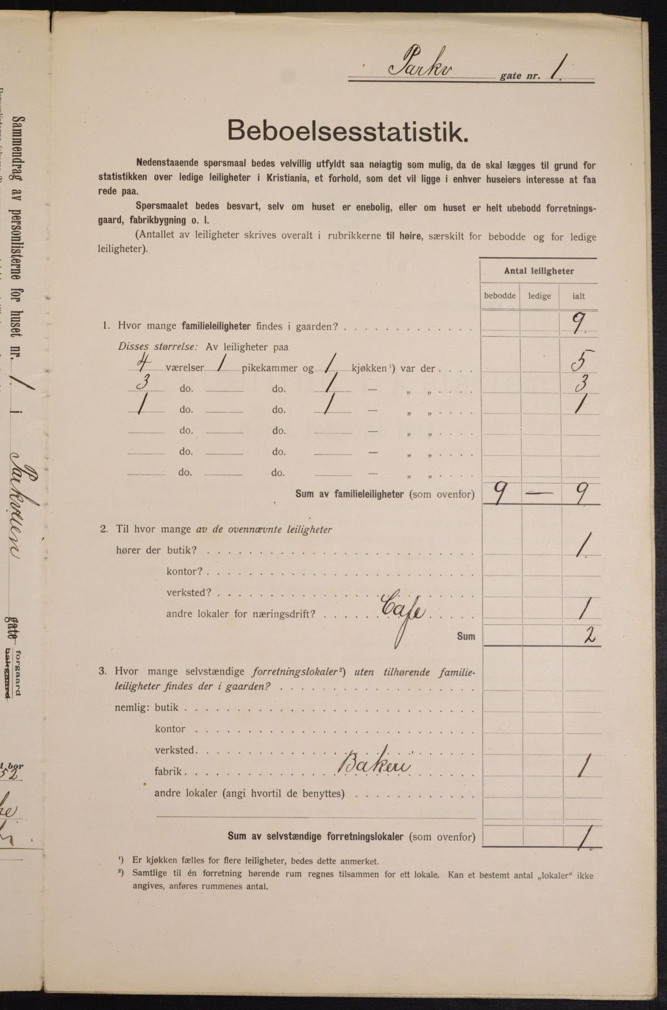 OBA, Kommunal folketelling 1.2.1913 for Kristiania, 1913, s. 77914