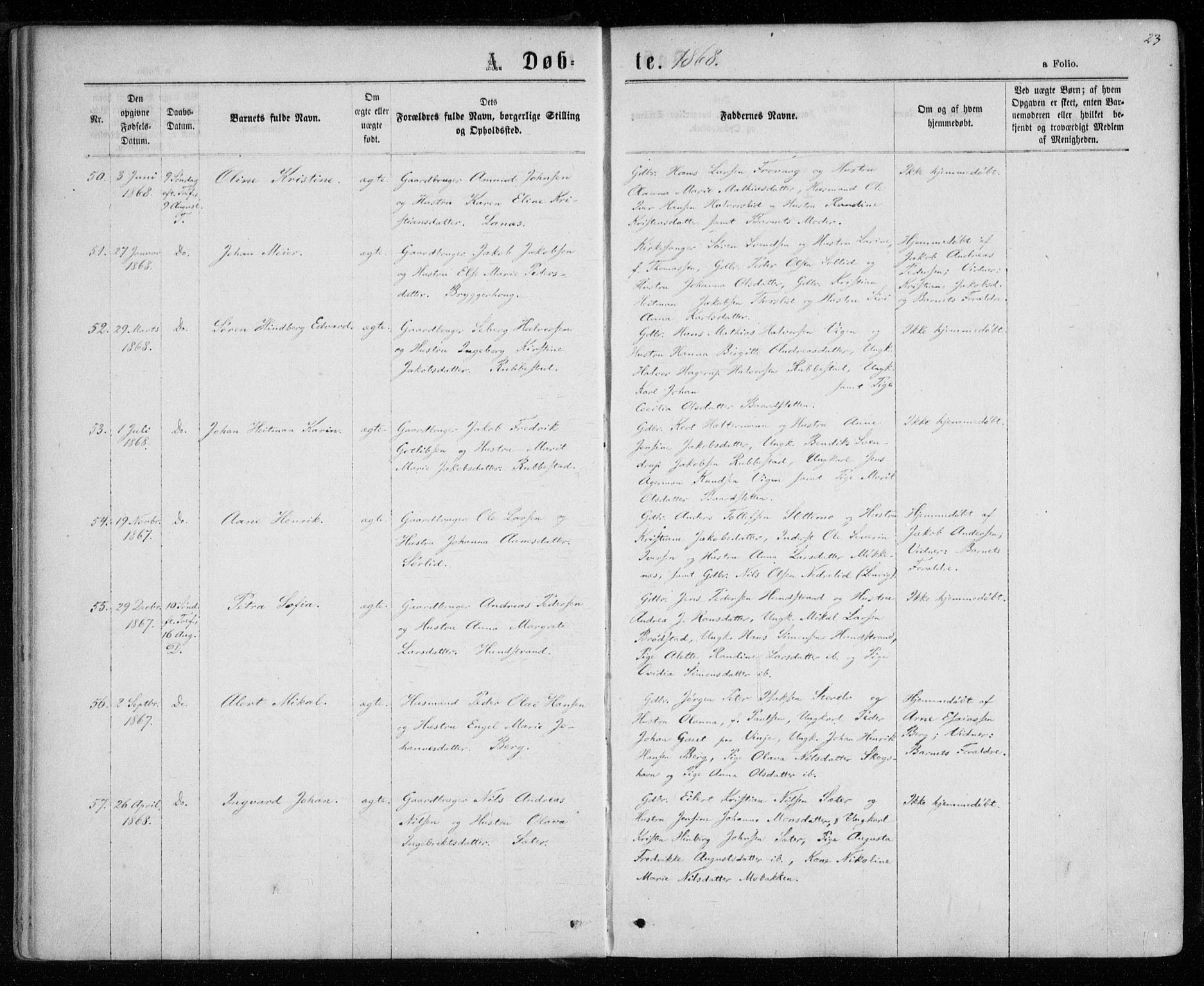 Tranøy sokneprestkontor, AV/SATØ-S-1313/I/Ia/Iaa/L0008kirke: Ministerialbok nr. 8, 1867-1877, s. 23