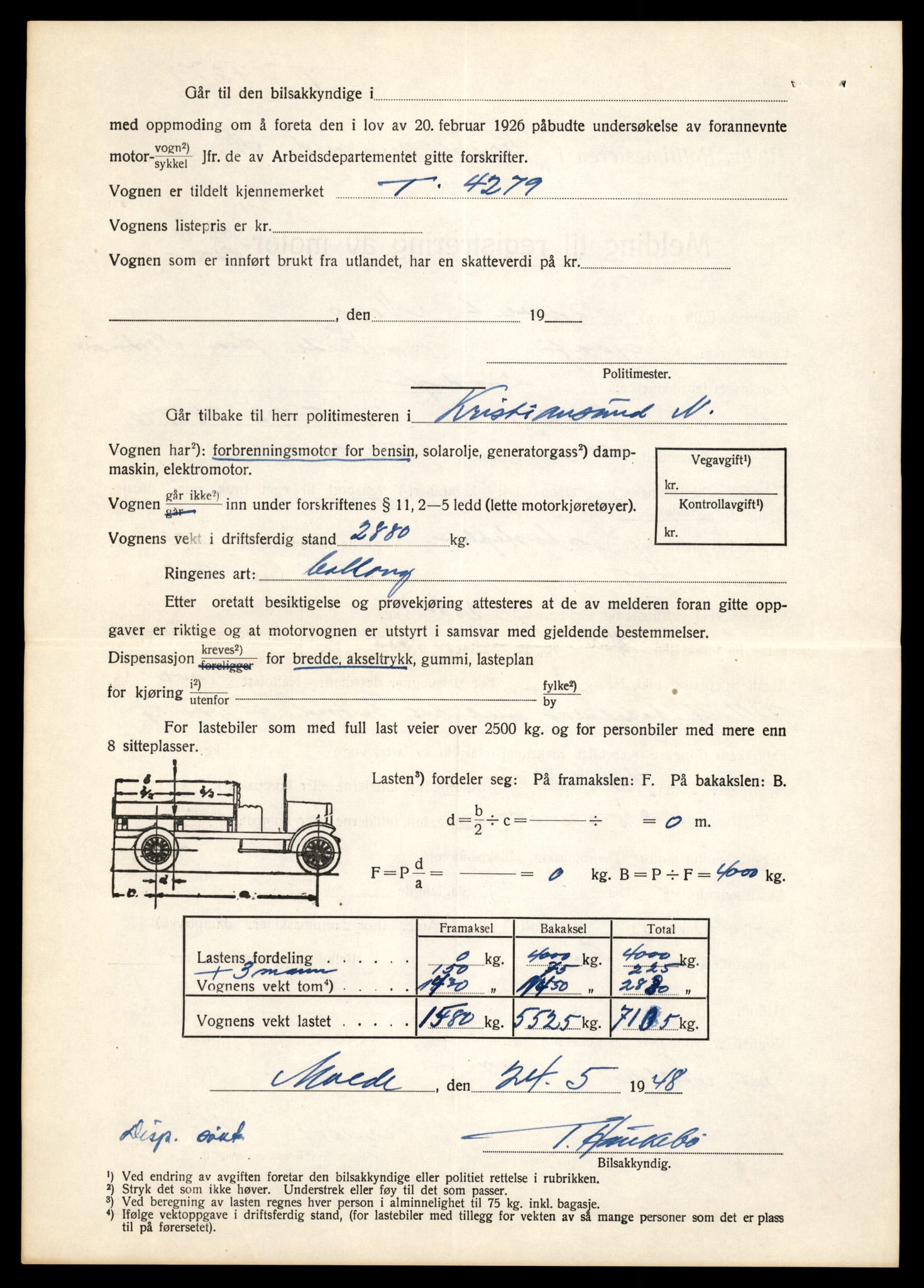 Møre og Romsdal vegkontor - Ålesund trafikkstasjon, AV/SAT-A-4099/F/Fe/L0015: Registreringskort for kjøretøy T 1700 - T 1850, 1927-1998, s. 20