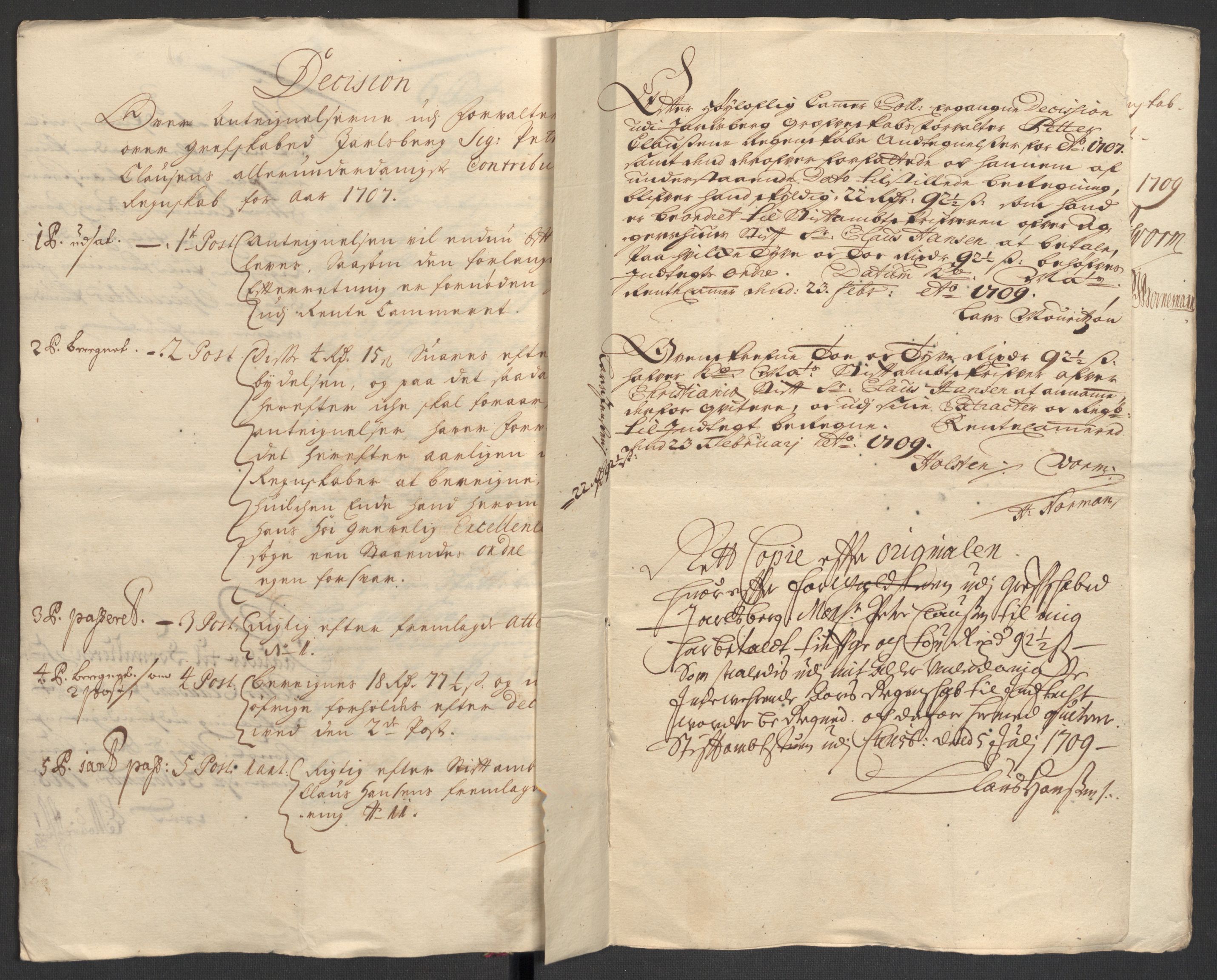 Rentekammeret inntil 1814, Reviderte regnskaper, Fogderegnskap, RA/EA-4092/R32/L1872: Fogderegnskap Jarlsberg grevskap, 1706-1707, s. 506