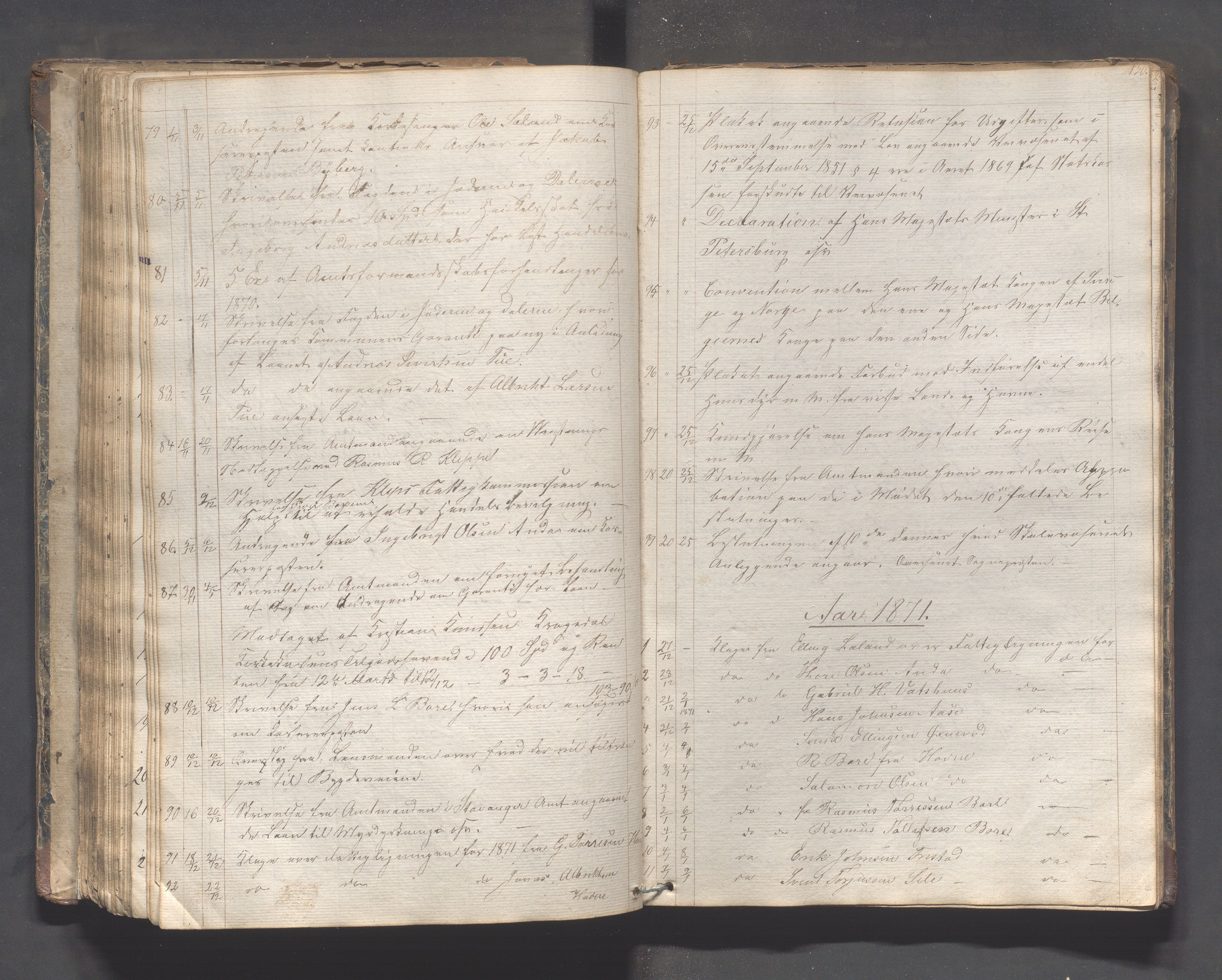 Klepp kommune - Formannskapet, IKAR/K-100277/C/L0001: Brevjournal, 1837-1889, s. 130