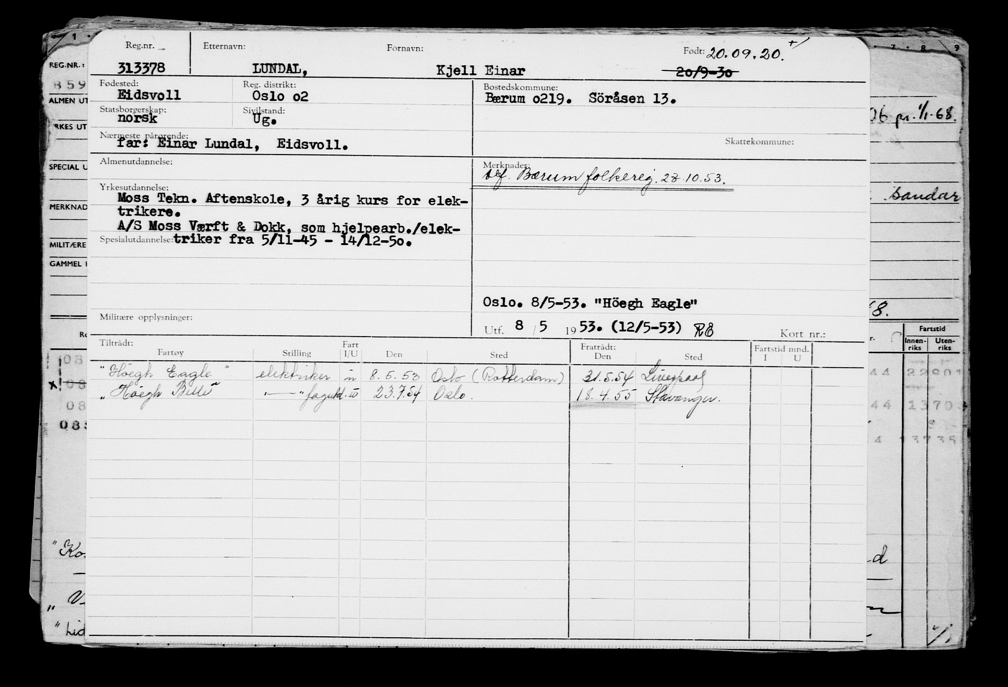 Direktoratet for sjømenn, AV/RA-S-3545/G/Gb/L0185: Hovedkort, 1920, s. 543