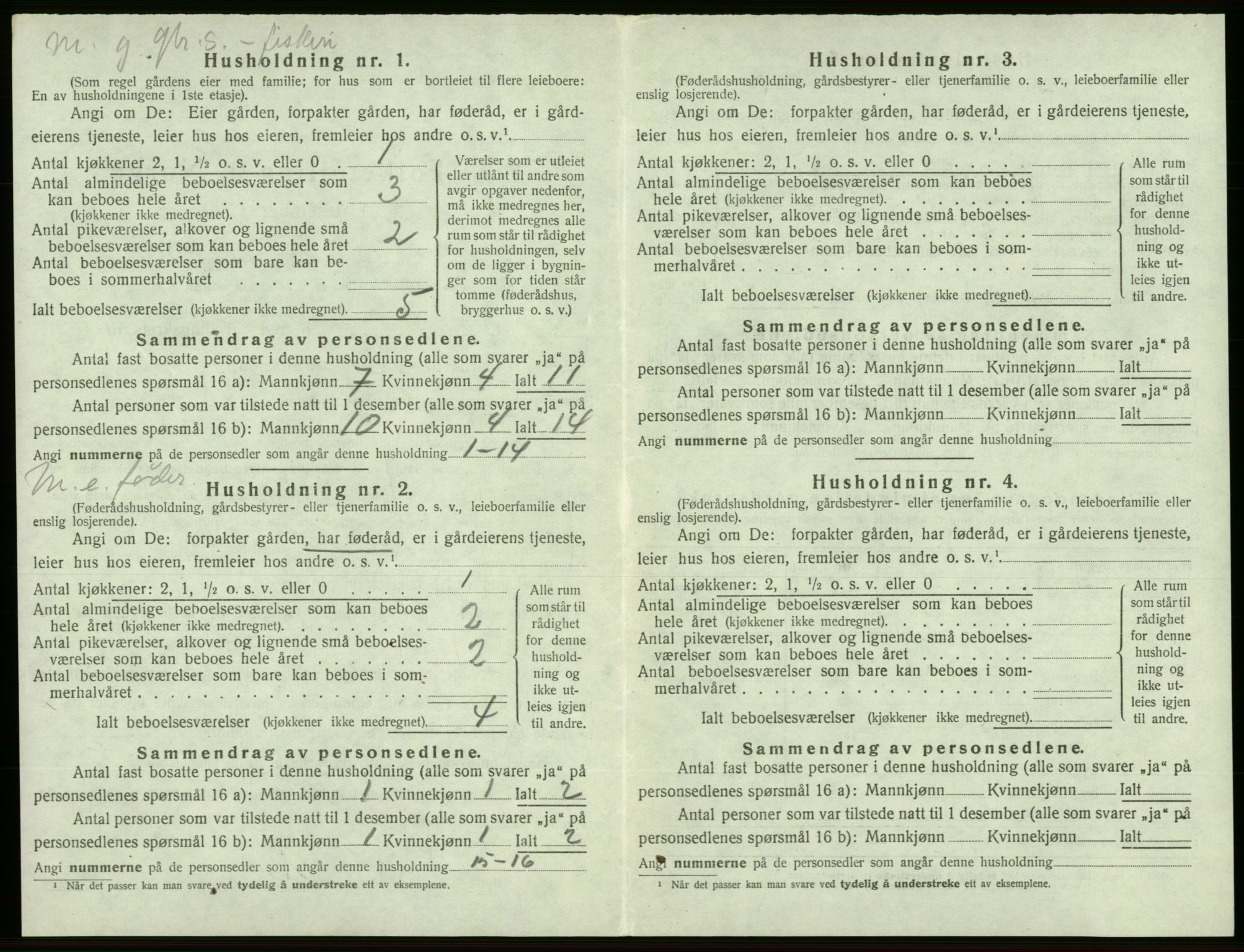 SAB, Folketelling 1920 for 1216 Sveio herred, 1920, s. 304