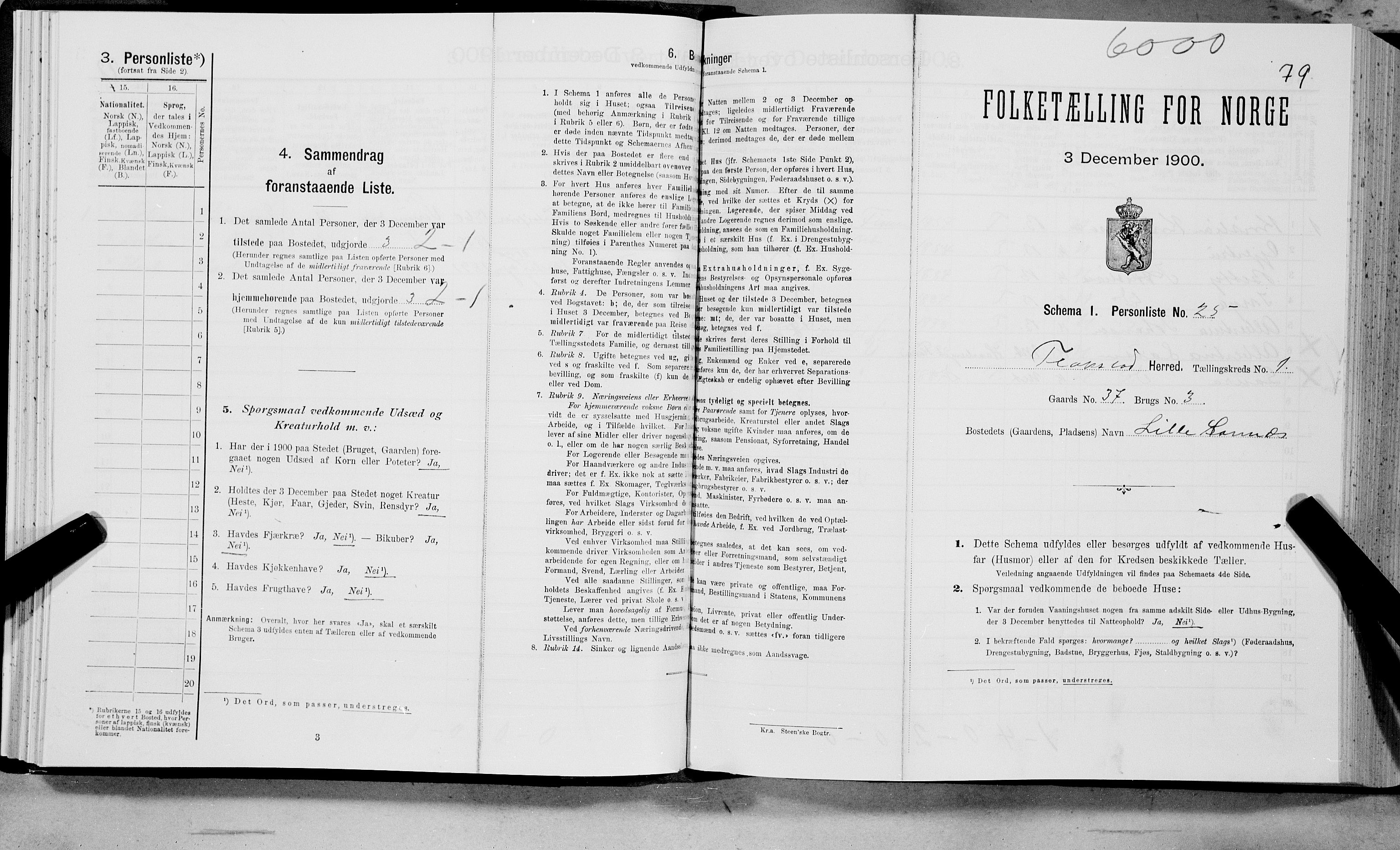SAT, Folketelling 1900 for 1859 Flakstad herred, 1900, s. 98