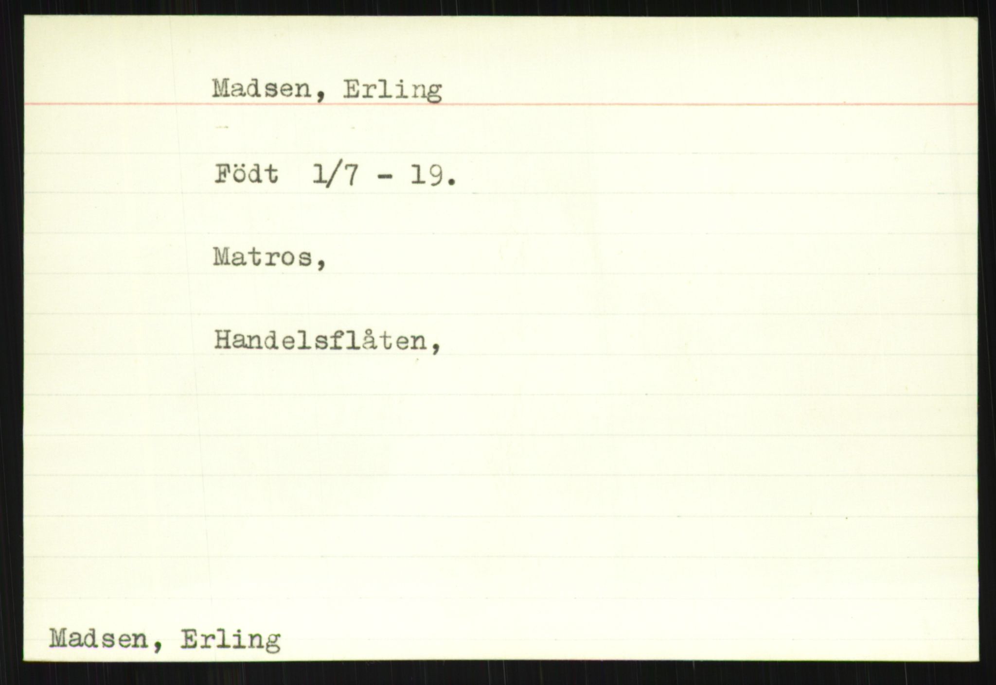 Direktoratet for sjømenn, AV/RA-S-3545/G/Gi/L0007: Kartotek over krigsdekorasjoner tildelt nordmenn under krigen, 1940-1945, s. 1043