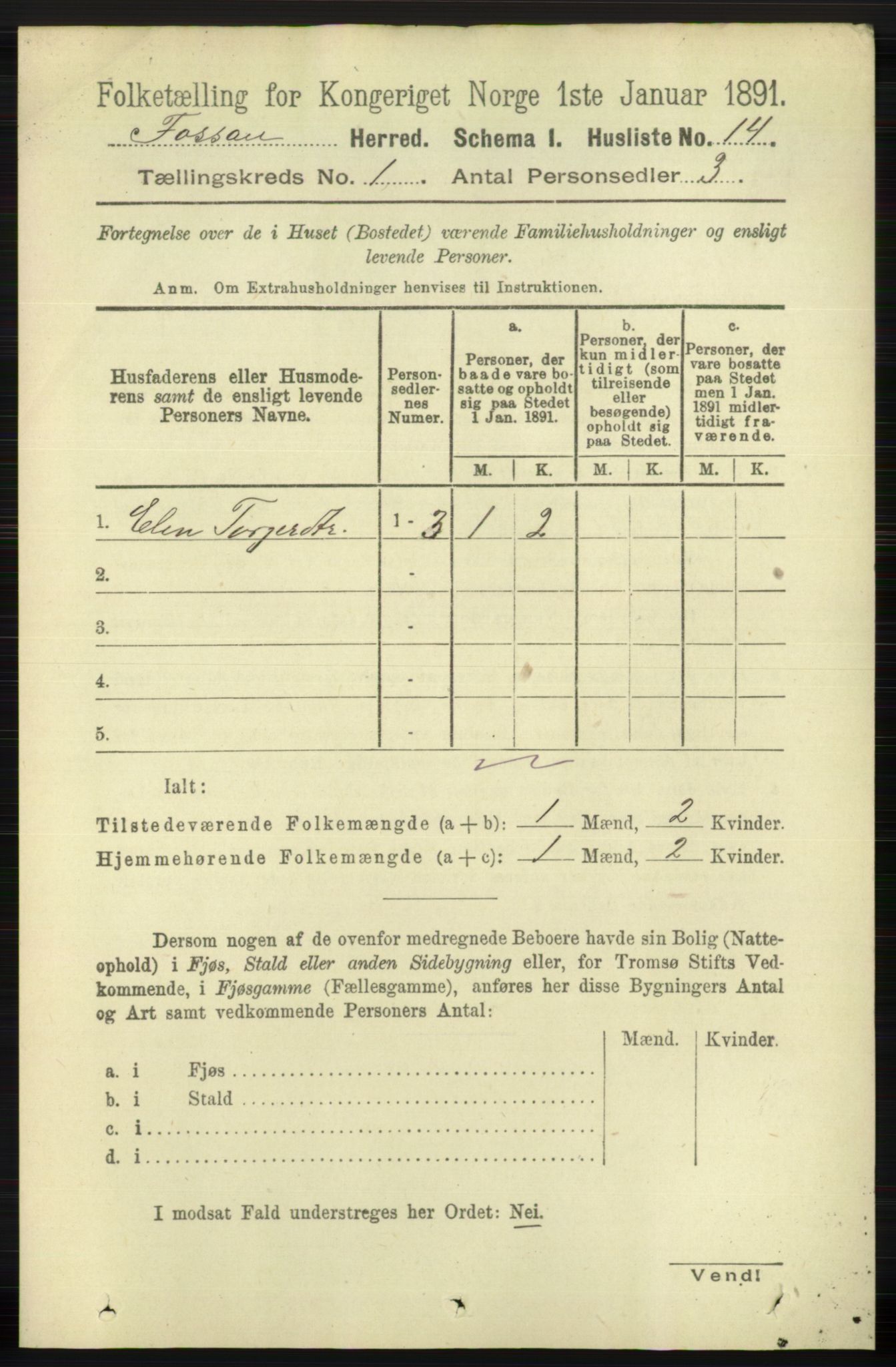 RA, Folketelling 1891 for 1129 Forsand herred, 1891, s. 49