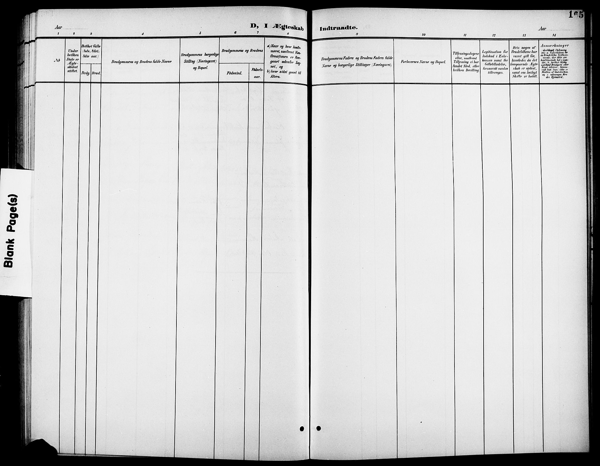 Aurskog prestekontor Kirkebøker, SAO/A-10304a/G/Gb/L0002: Klokkerbok nr. II 2, 1901-1926, s. 165