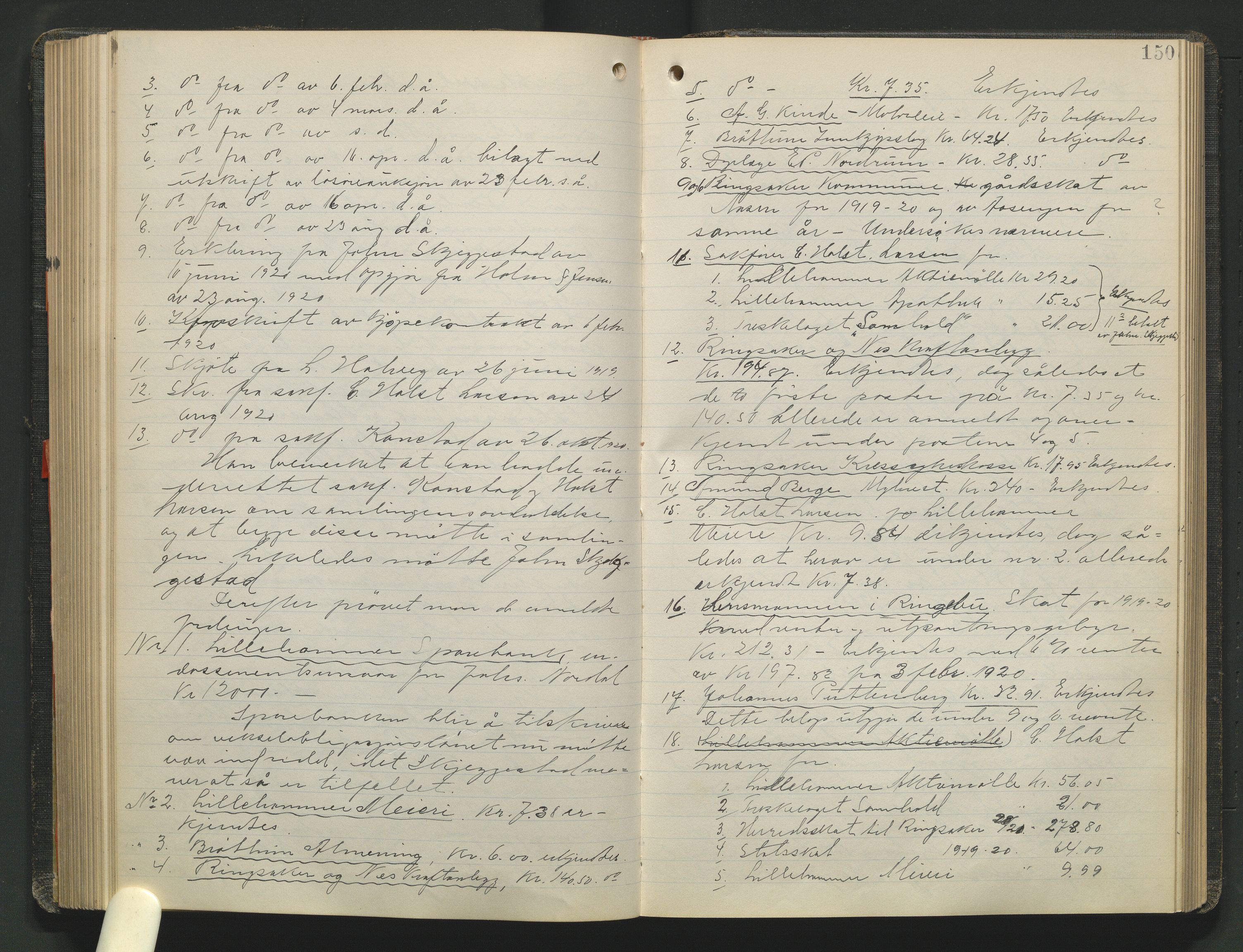 Nord-Hedmark sorenskriveri, AV/SAH-TING-012/J/Jc/Jca/L0006: Skifteforhandlingsprotokoll, 1917-1922, s. 149b-150a