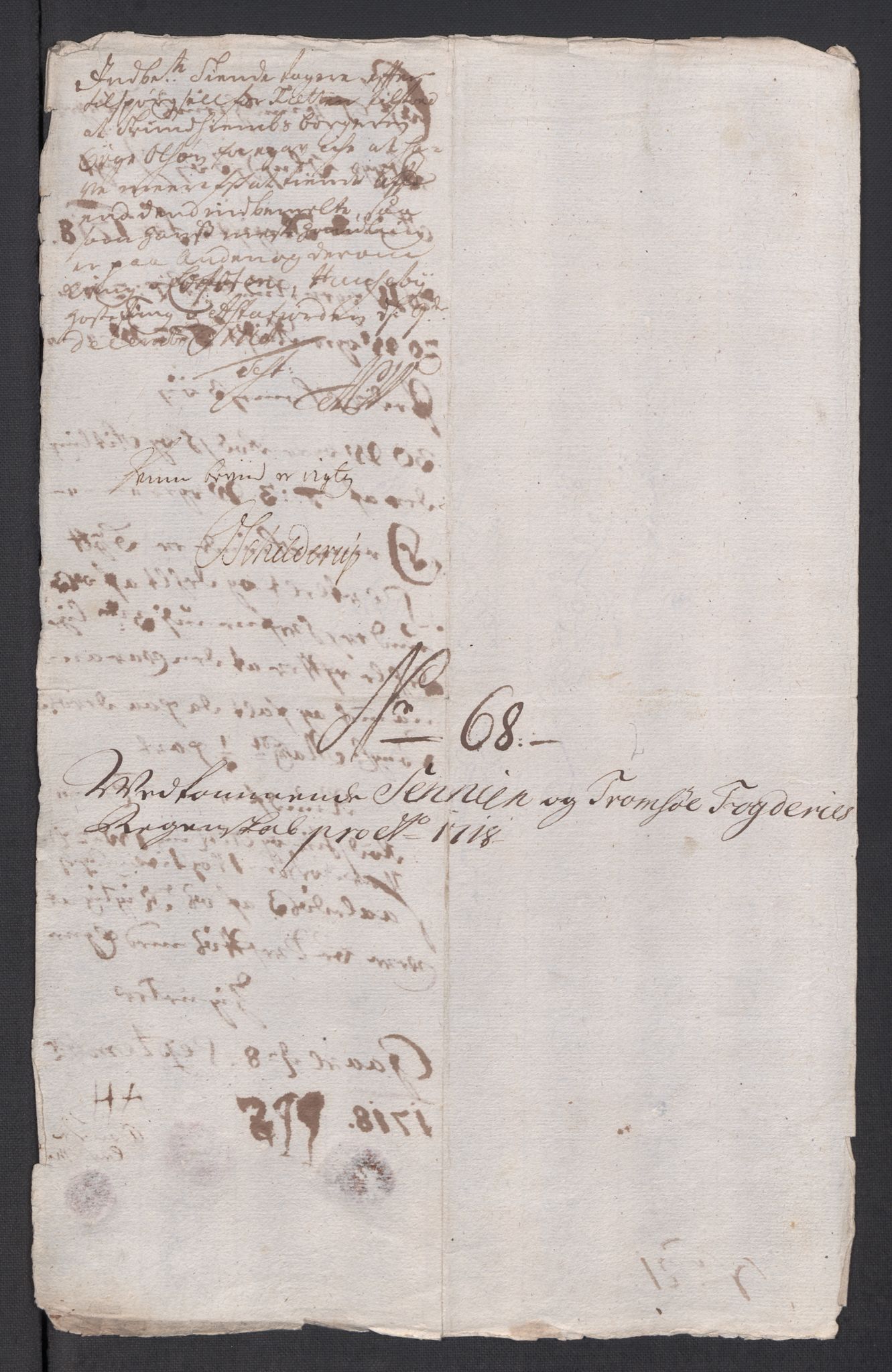 Rentekammeret inntil 1814, Reviderte regnskaper, Fogderegnskap, RA/EA-4092/R68/L4764: Fogderegnskap Senja og Troms, 1718, s. 342