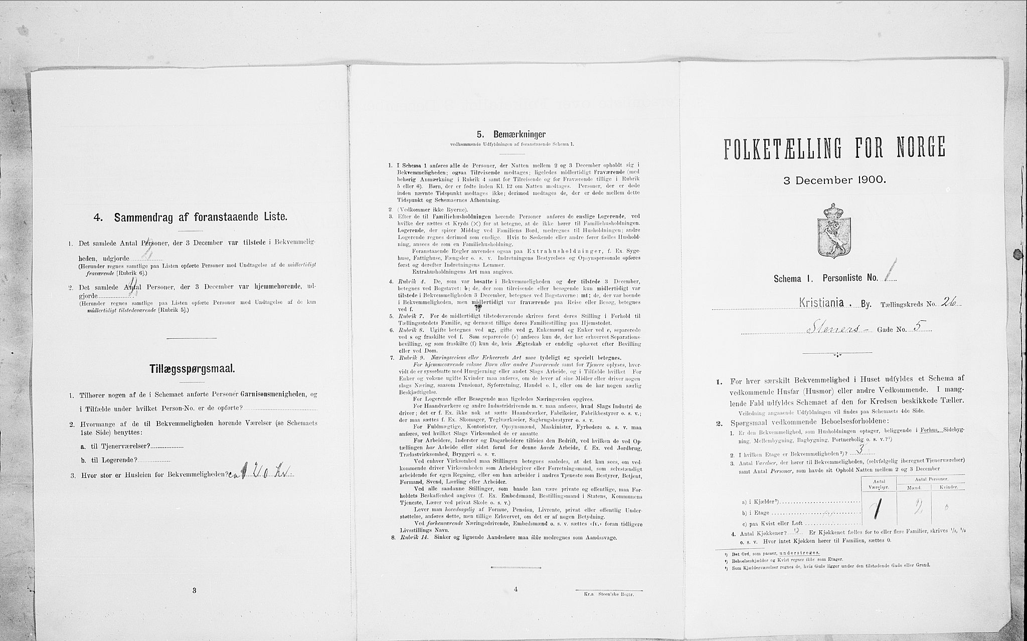 SAO, Folketelling 1900 for 0301 Kristiania kjøpstad, 1900, s. 91032