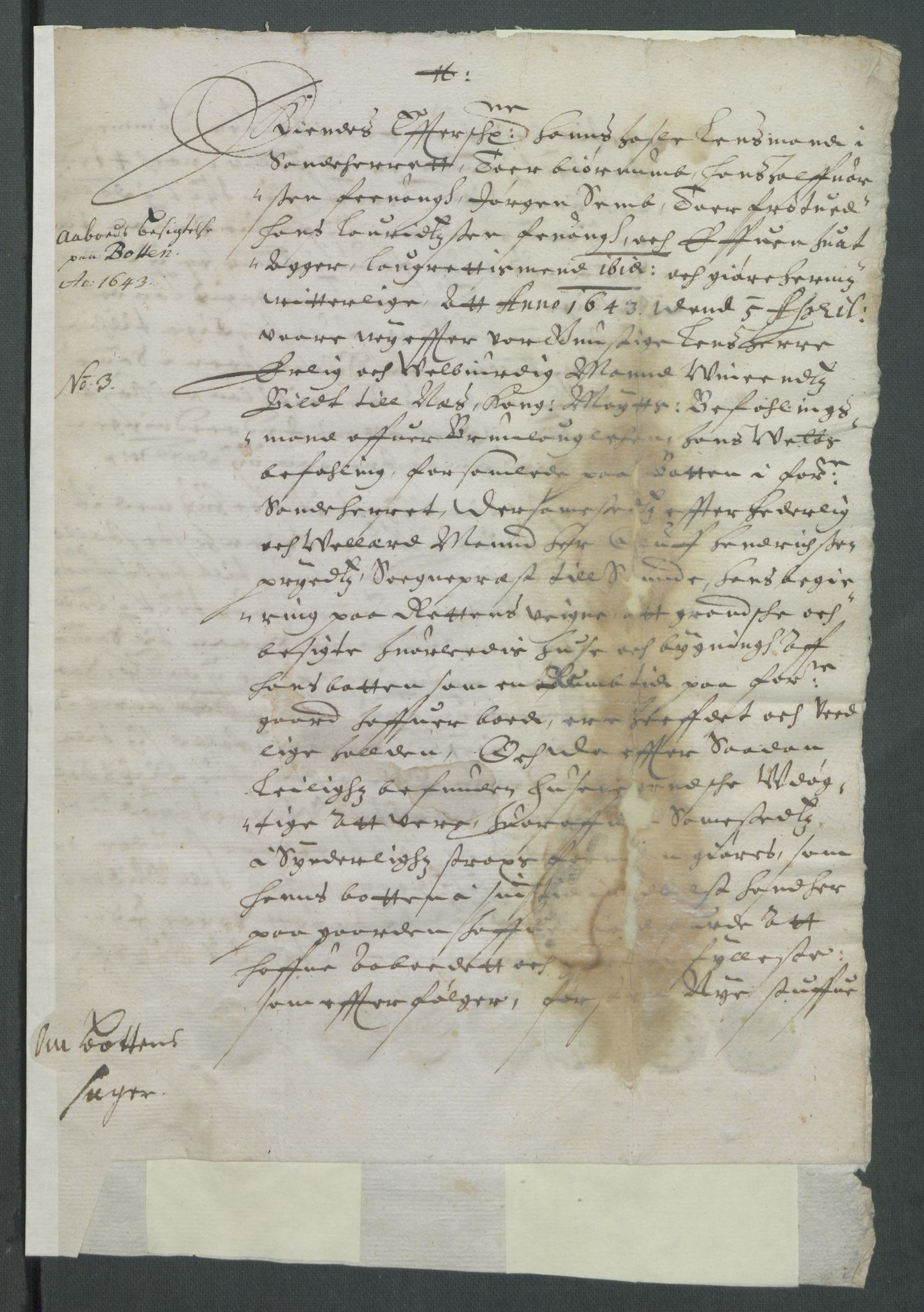 Riksarkivets diplomsamling, AV/RA-EA-5965/F02/L0157: Dokumenter, 1643, s. 57