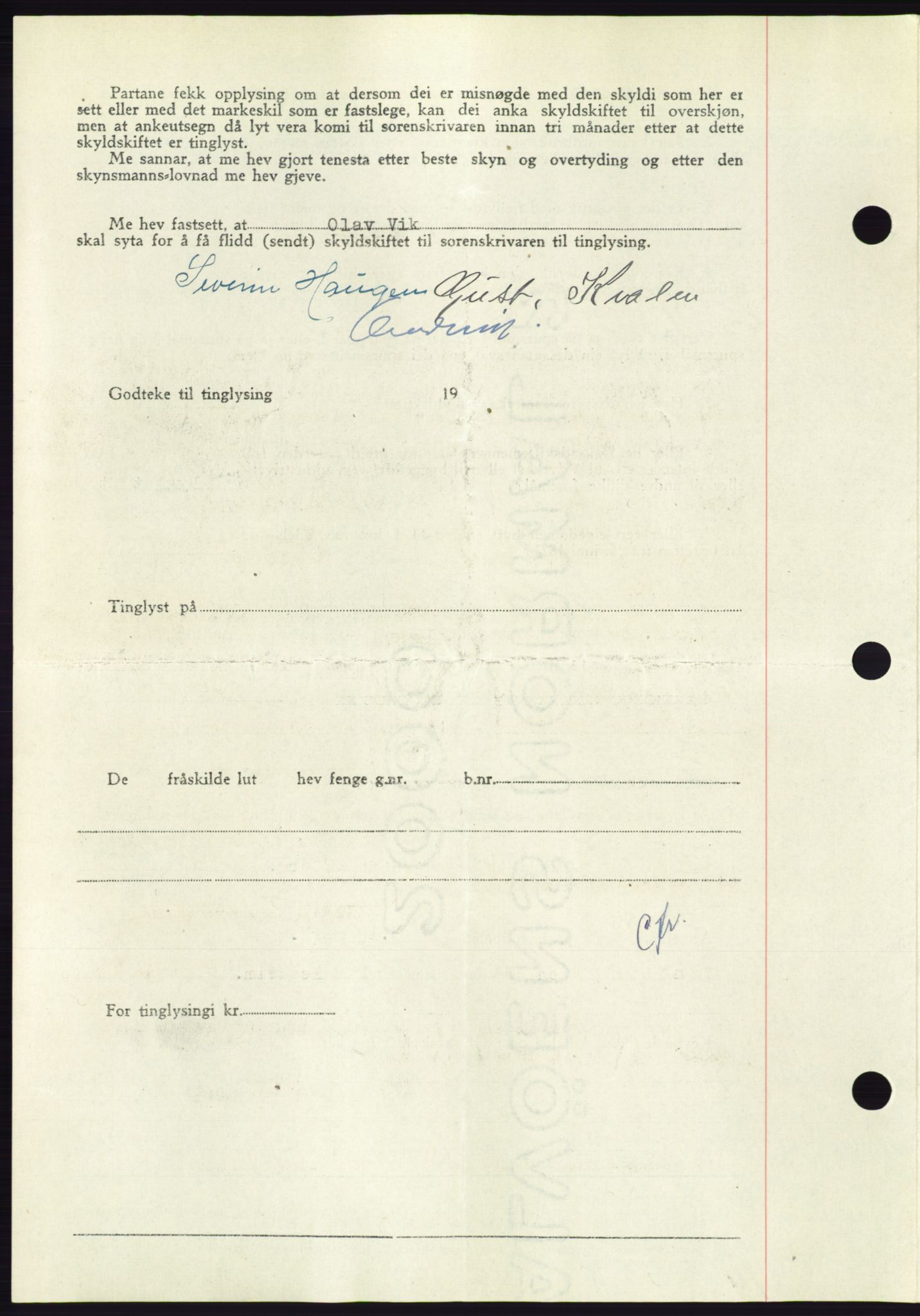 Søre Sunnmøre sorenskriveri, AV/SAT-A-4122/1/2/2C/L0084: Pantebok nr. 10A, 1949-1949, Dagboknr: 918/1949