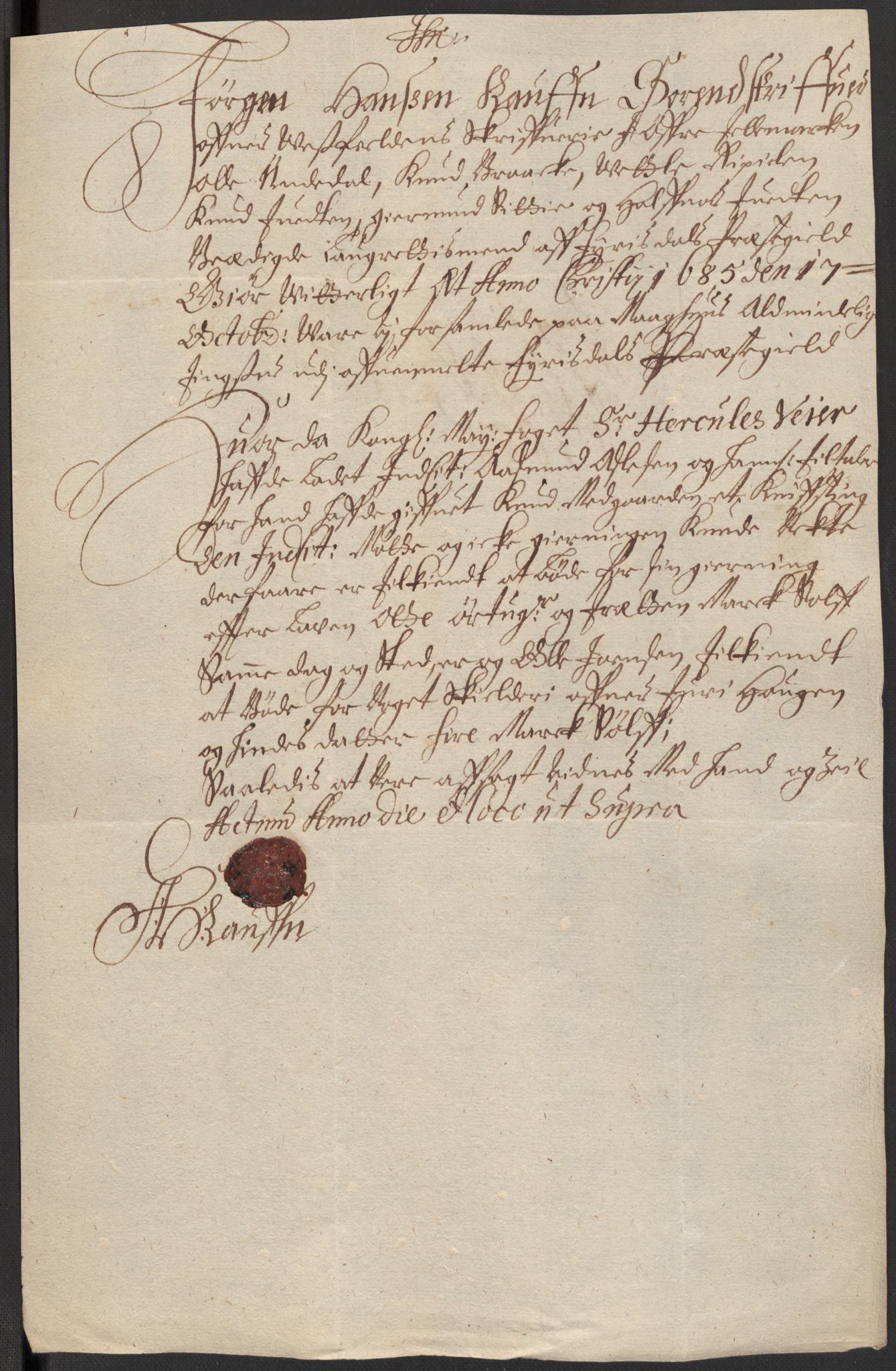 Rentekammeret inntil 1814, Reviderte regnskaper, Fogderegnskap, AV/RA-EA-4092/R35/L2082: Fogderegnskap Øvre og Nedre Telemark, 1685, s. 54