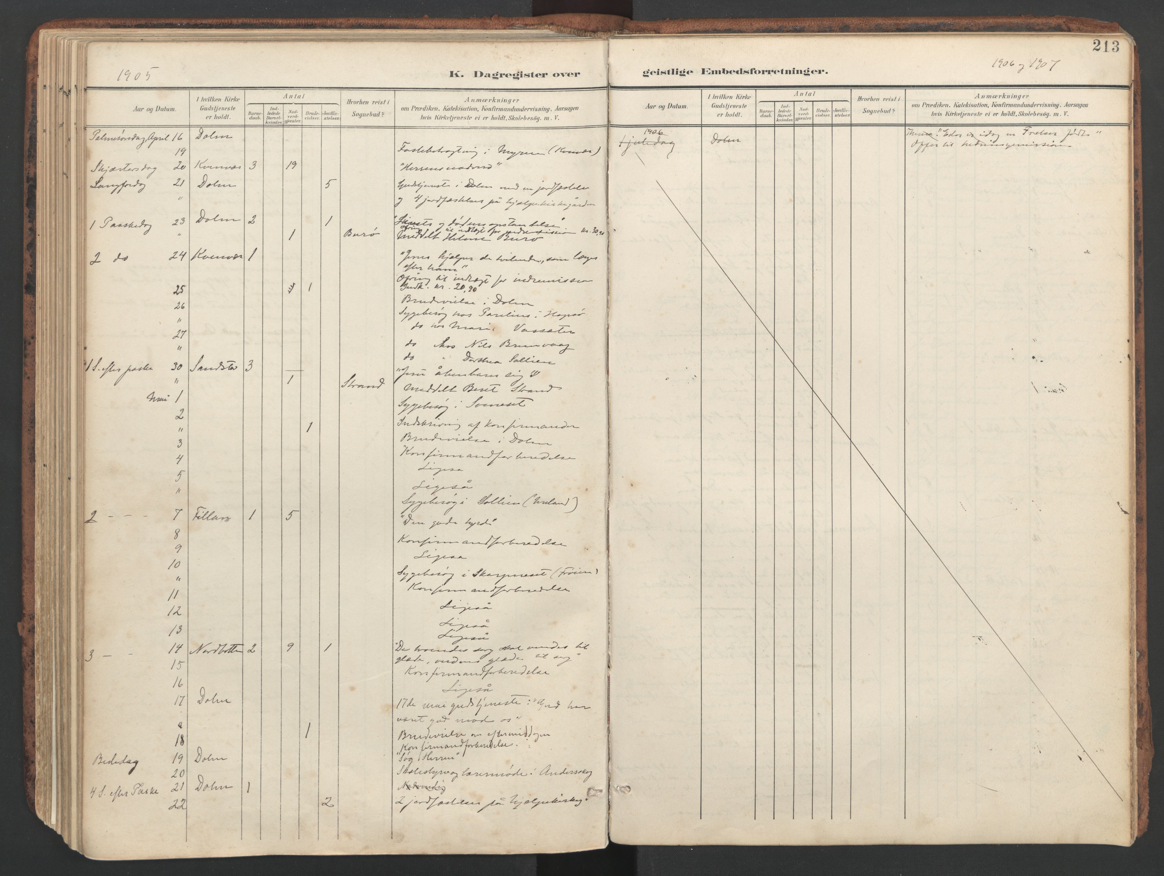 Ministerialprotokoller, klokkerbøker og fødselsregistre - Sør-Trøndelag, AV/SAT-A-1456/634/L0537: Ministerialbok nr. 634A13, 1896-1922, s. 213