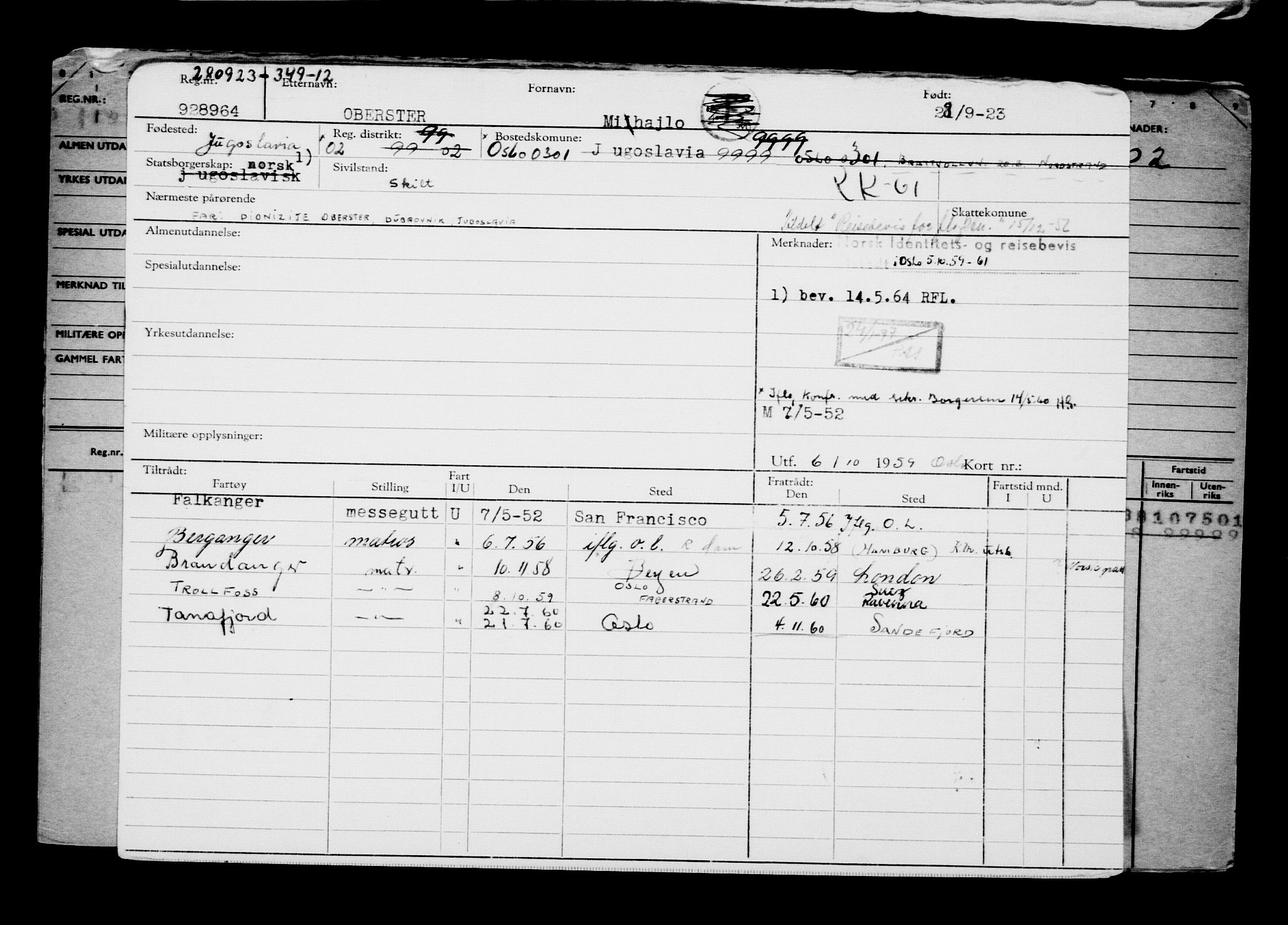 Direktoratet for sjømenn, AV/RA-S-3545/G/Gb/L0223: Hovedkort, 1923, s. 424