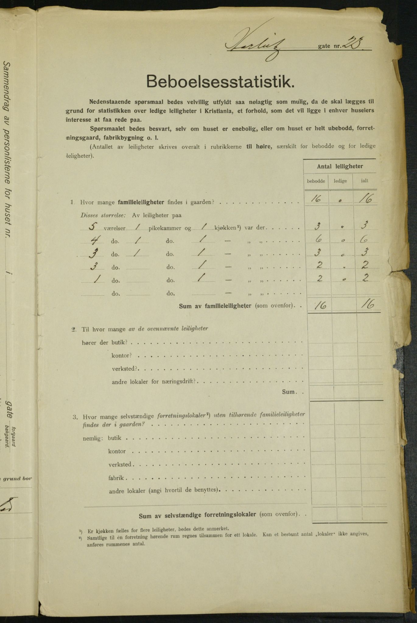 OBA, Kommunal folketelling 1.2.1915 for Kristiania, 1915, s. 80929