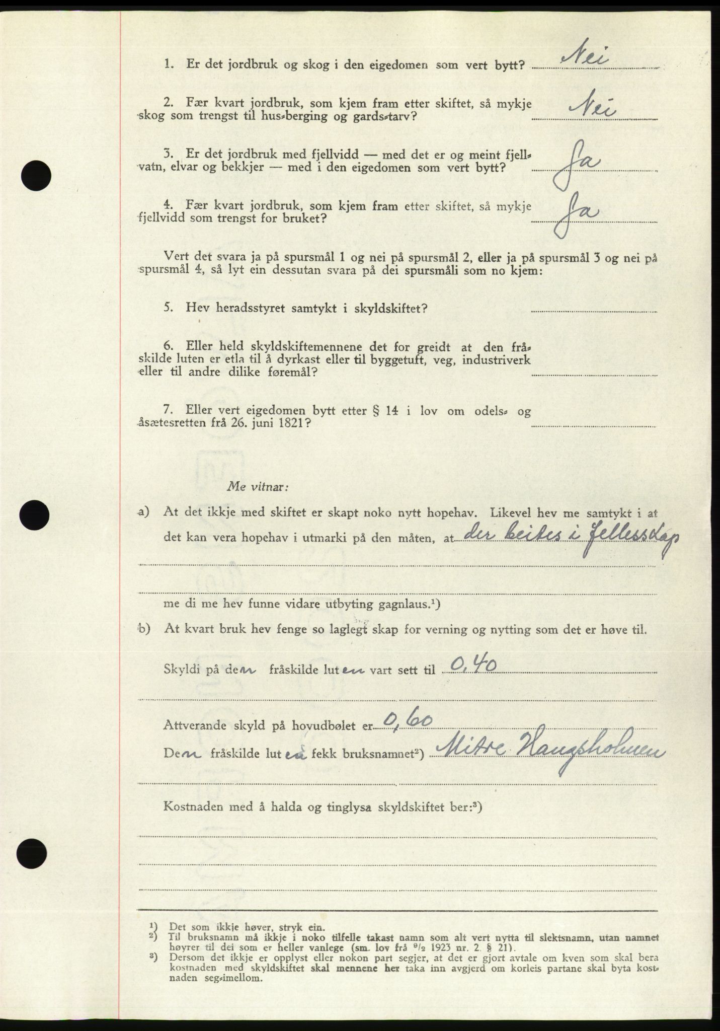 Søre Sunnmøre sorenskriveri, AV/SAT-A-4122/1/2/2C/L0081: Pantebok nr. 7A, 1947-1948, Dagboknr: 1196/1947