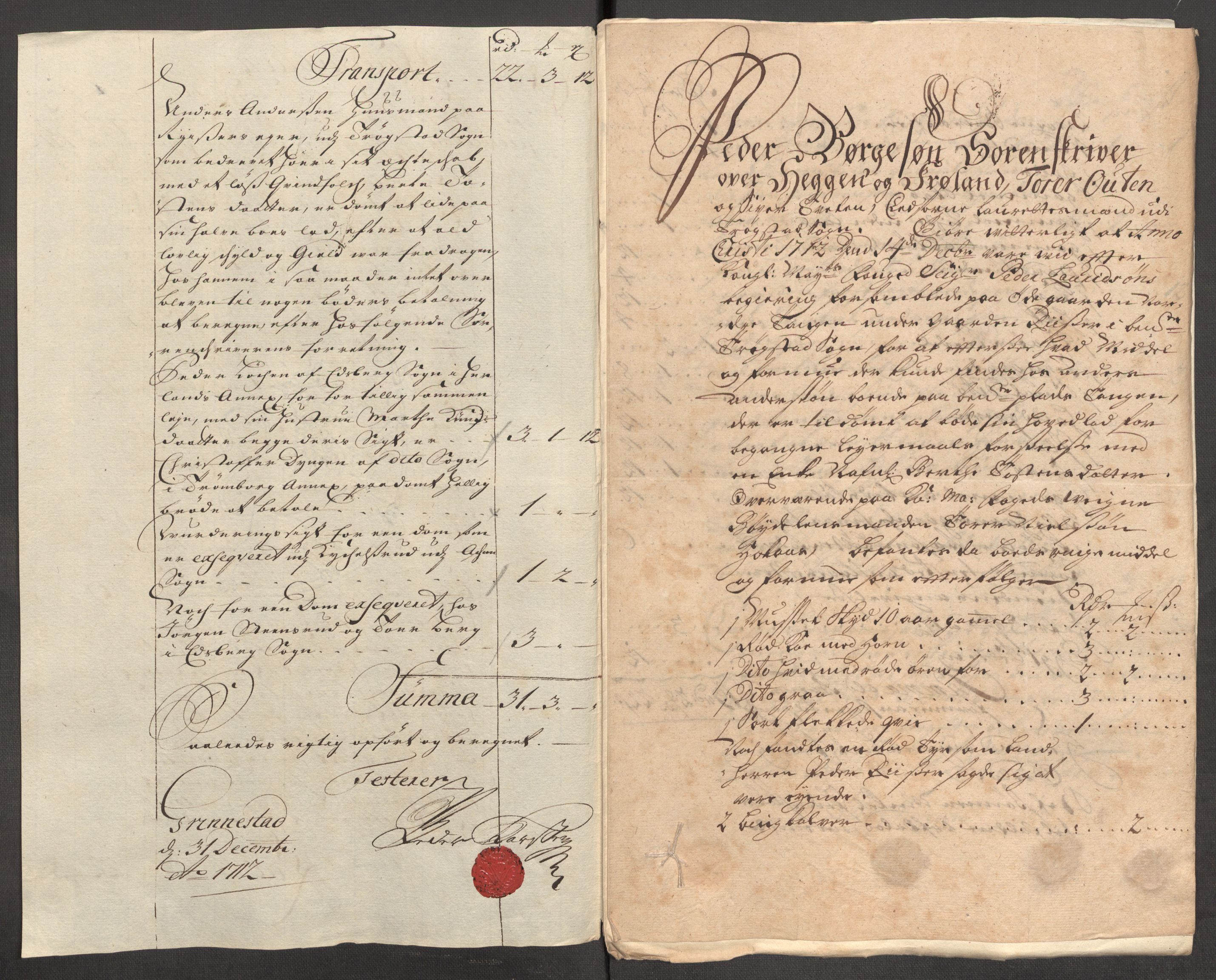 Rentekammeret inntil 1814, Reviderte regnskaper, Fogderegnskap, AV/RA-EA-4092/R07/L0305: Fogderegnskap Rakkestad, Heggen og Frøland, 1712, s. 96