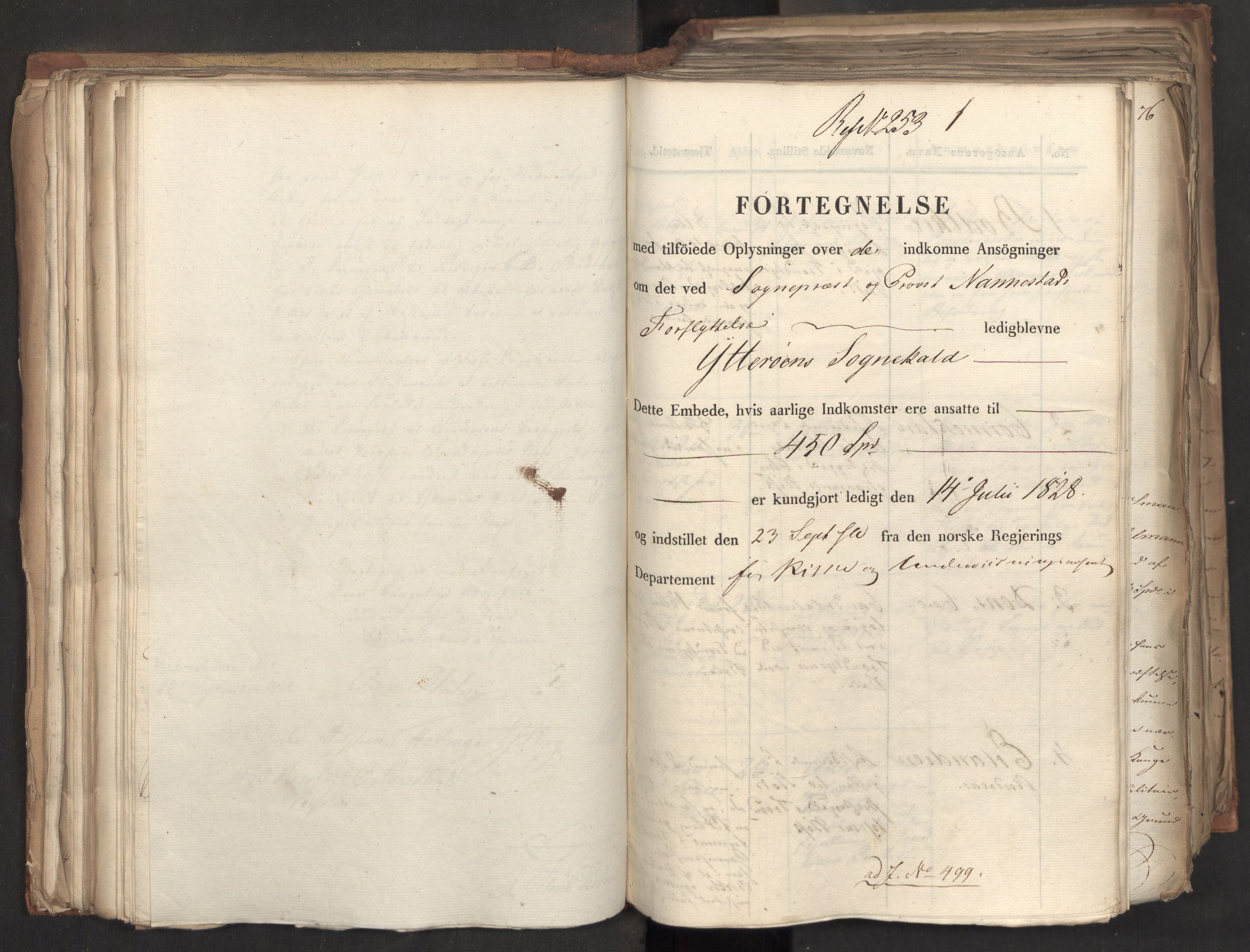 Statsrådsavdelingen i Stockholm, RA/S-1003/D/Da/L0056: Regjeringsinnstillinger nr. 436-650, 1828, s. 162