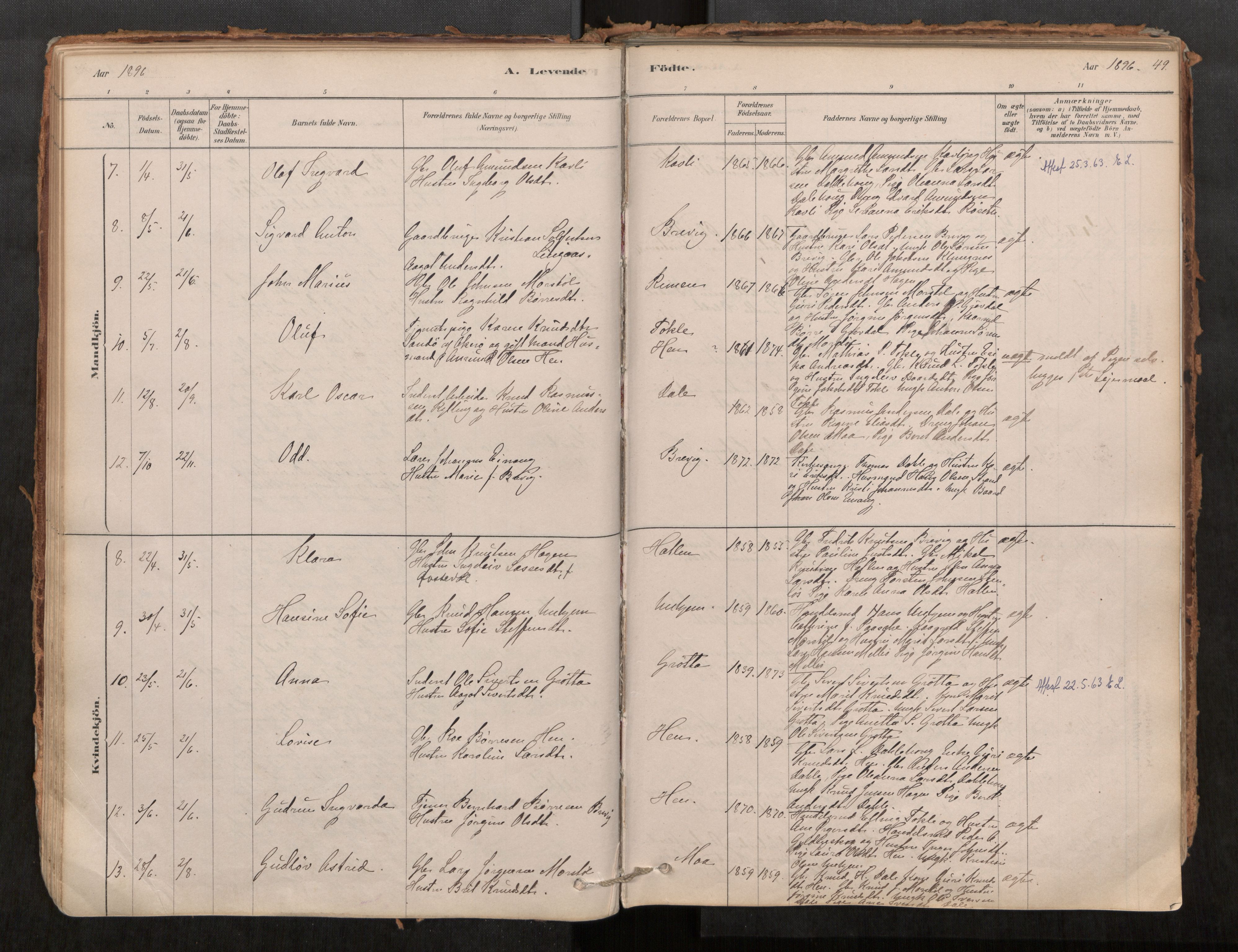 Ministerialprotokoller, klokkerbøker og fødselsregistre - Møre og Romsdal, SAT/A-1454/545/L0594: Ministerialbok nr. 545A03, 1878-1920, s. 49