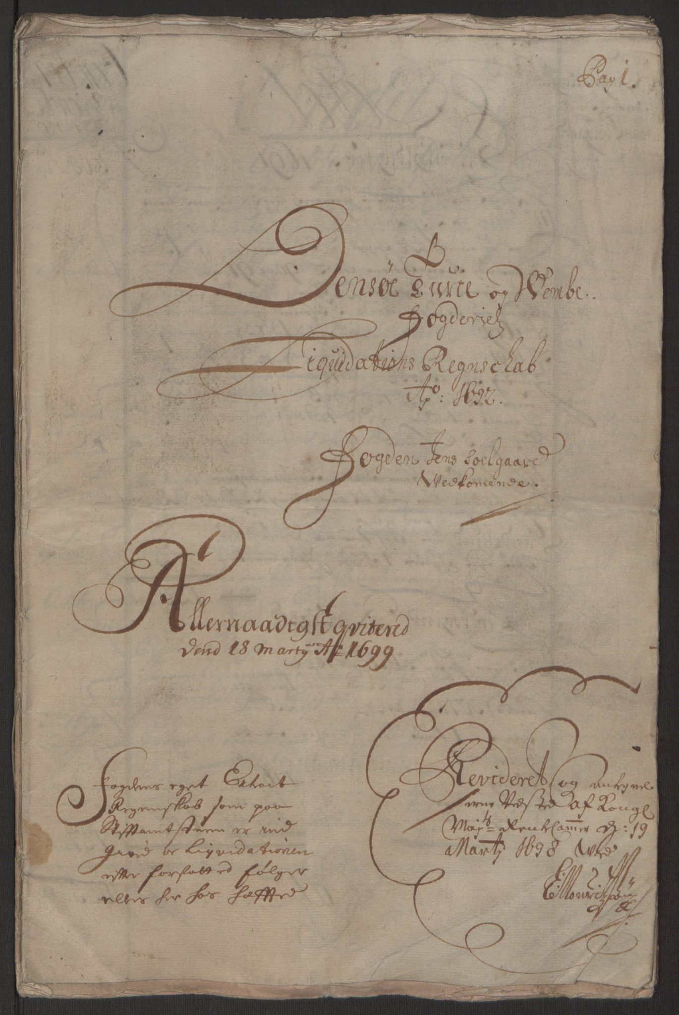 Rentekammeret inntil 1814, Reviderte regnskaper, Fogderegnskap, AV/RA-EA-4092/R03/L0120: Fogderegnskap Onsøy, Tune, Veme og Åbygge fogderi, 1692-1693, s. 2