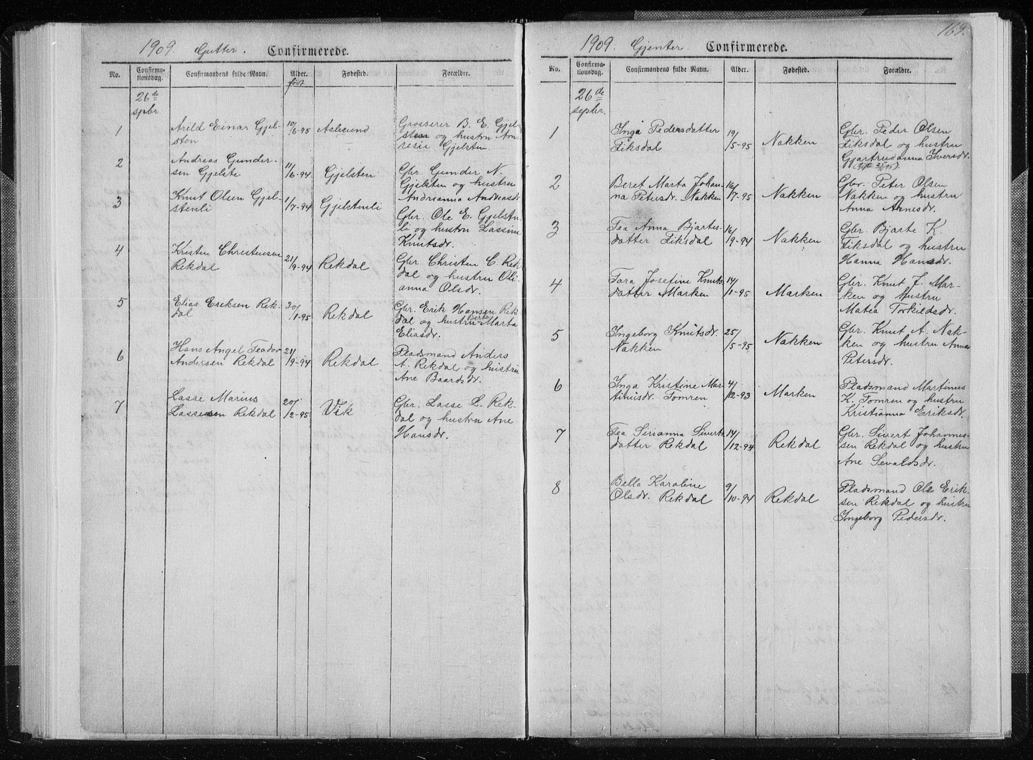 Ministerialprotokoller, klokkerbøker og fødselsregistre - Møre og Romsdal, AV/SAT-A-1454/540/L0541: Klokkerbok nr. 540C01, 1867-1920, s. 169