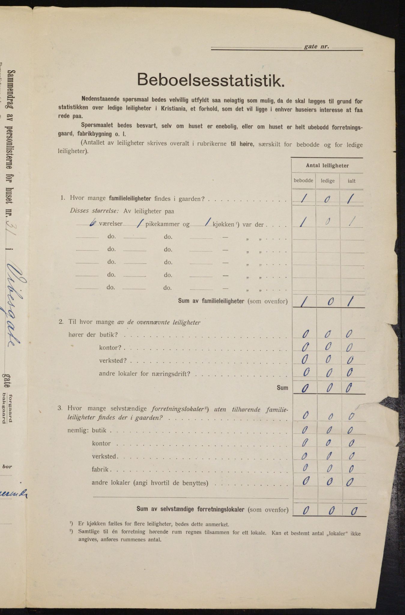 OBA, Kommunal folketelling 1.2.1912 for Kristiania, 1912, s. 123420