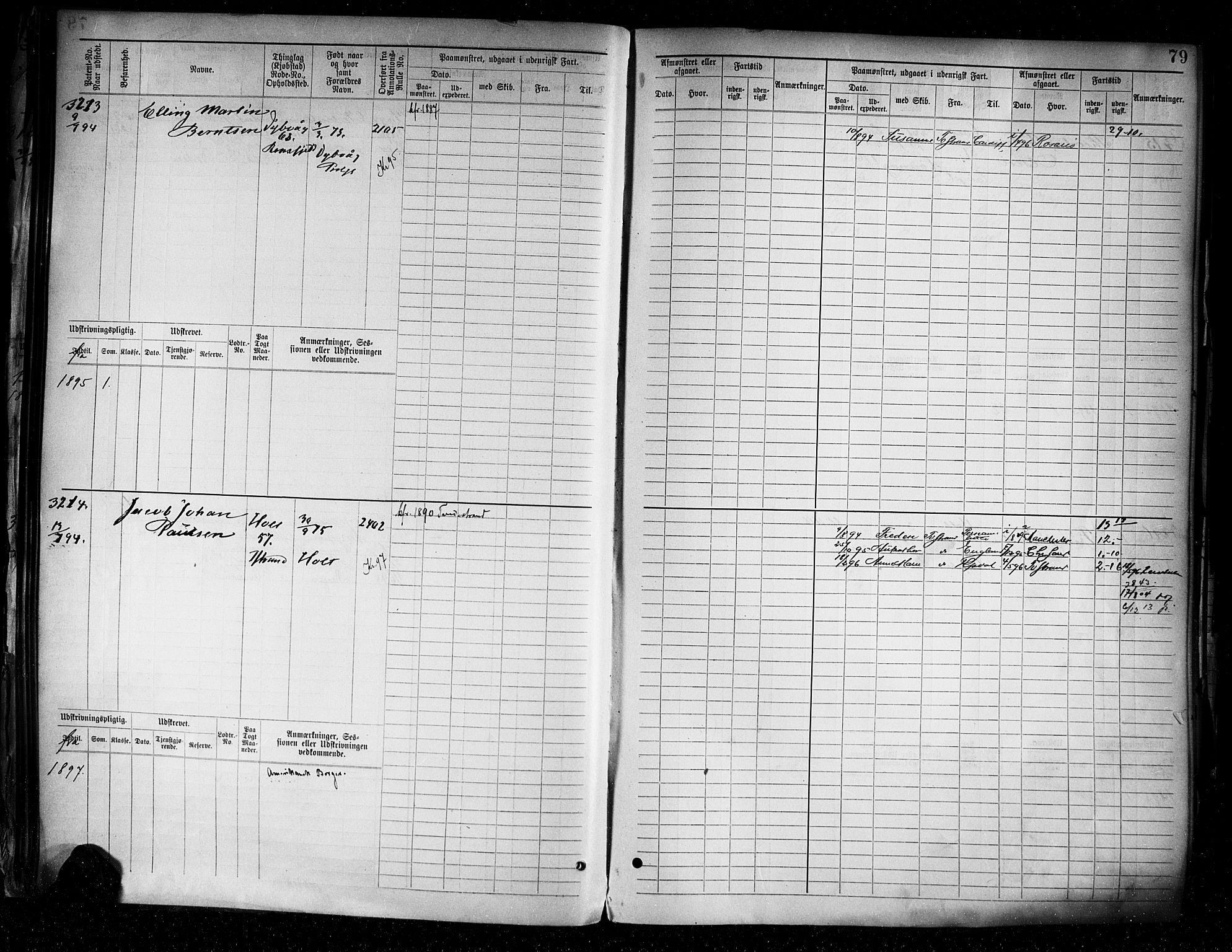 Tvedestrand mønstringskrets, AV/SAK-2031-0011/F/Fb/L0005: Hovedrulle A nr 3057-3817, R-6, 1890-1920, s. 81