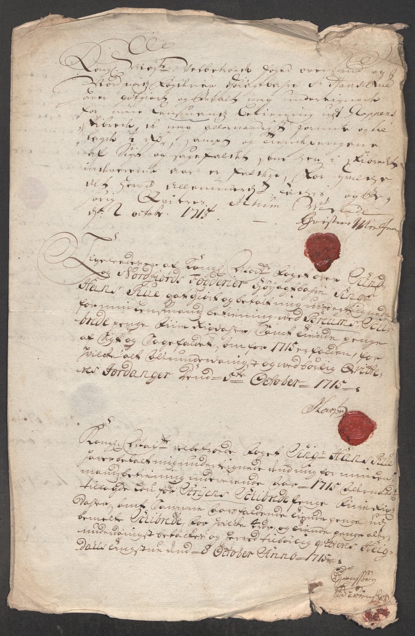 Rentekammeret inntil 1814, Reviderte regnskaper, Fogderegnskap, RA/EA-4092/R53/L3439: Fogderegnskap Sunn- og Nordfjord, 1715, s. 543