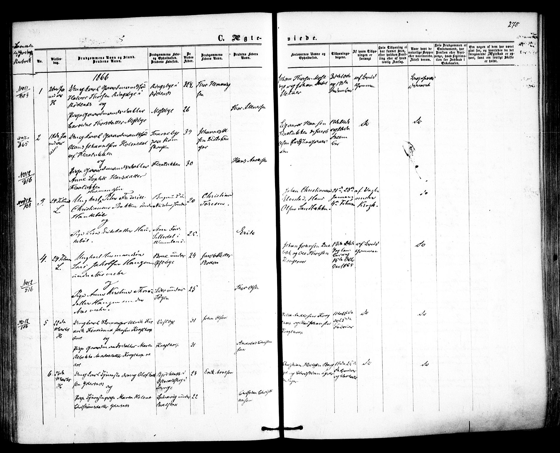 Høland prestekontor Kirkebøker, SAO/A-10346a/F/Fa/L0011: Ministerialbok nr. I 11, 1862-1869, s. 270