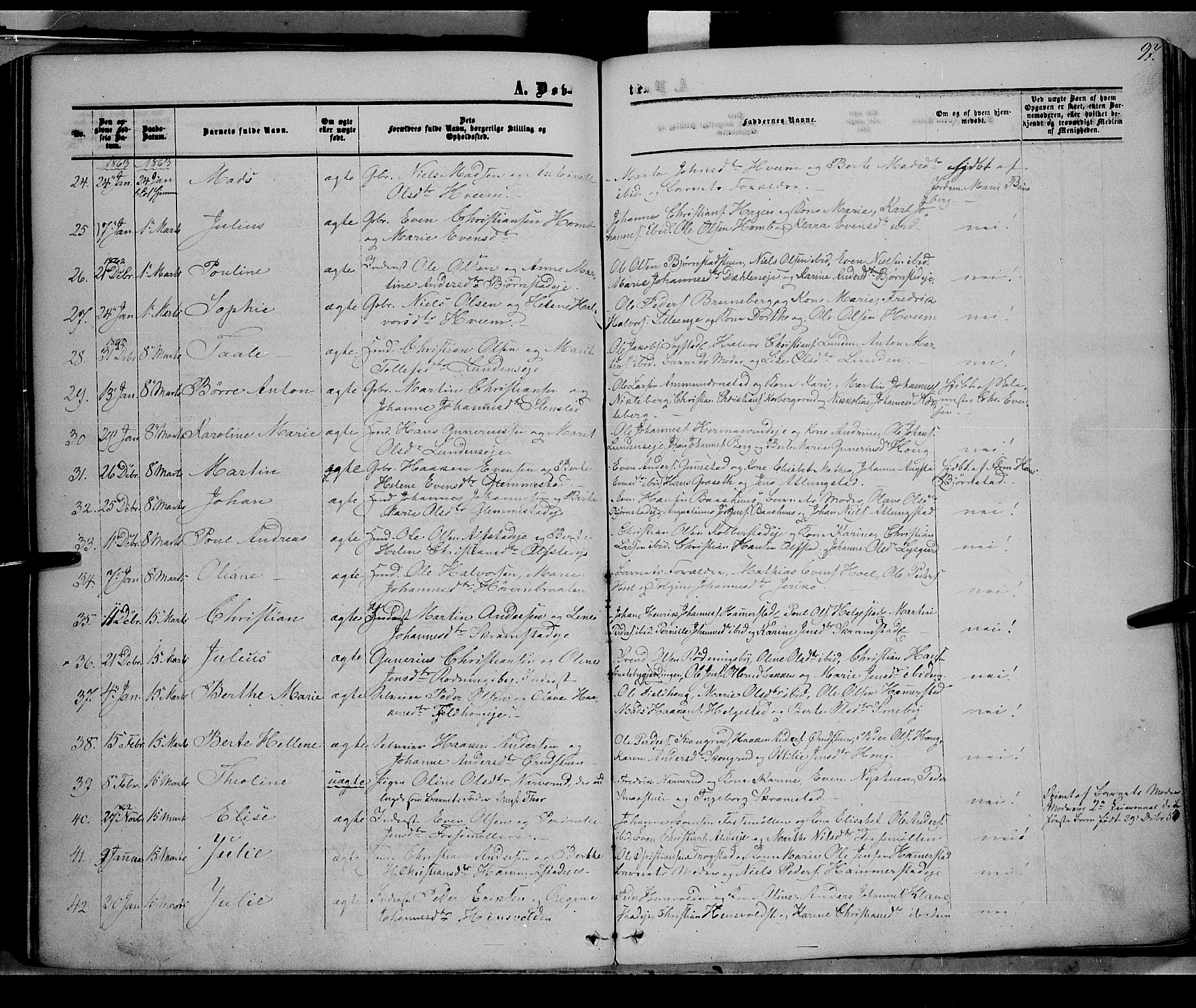 Østre Toten prestekontor, AV/SAH-PREST-104/H/Ha/Haa/L0004: Ministerialbok nr. 4, 1857-1865, s. 97