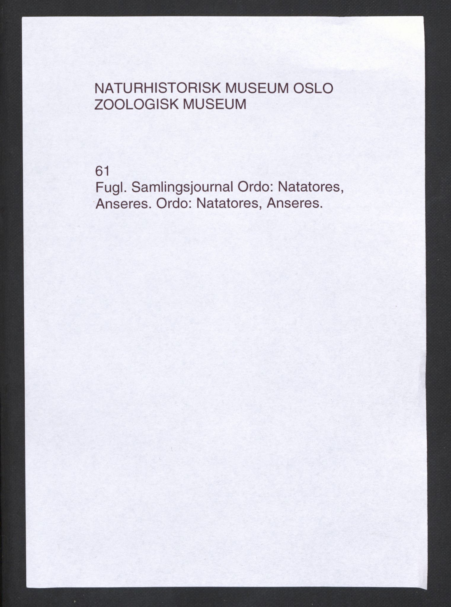 Naturhistorisk museum (Oslo), NHMO/-/2