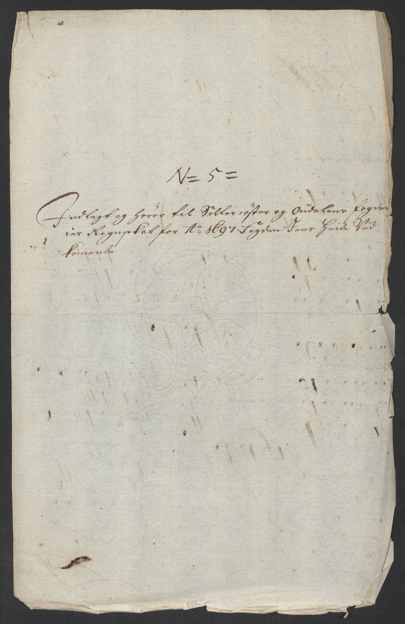 Rentekammeret inntil 1814, Reviderte regnskaper, Fogderegnskap, RA/EA-4092/R13/L0835: Fogderegnskap Solør, Odal og Østerdal, 1697, s. 37