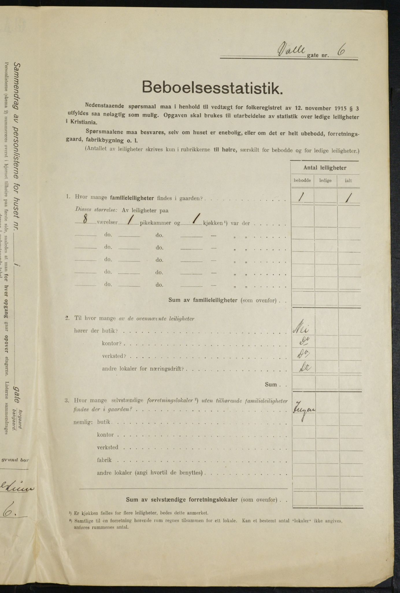 OBA, Kommunal folketelling 1.2.1916 for Kristiania, 1916, s. 125637