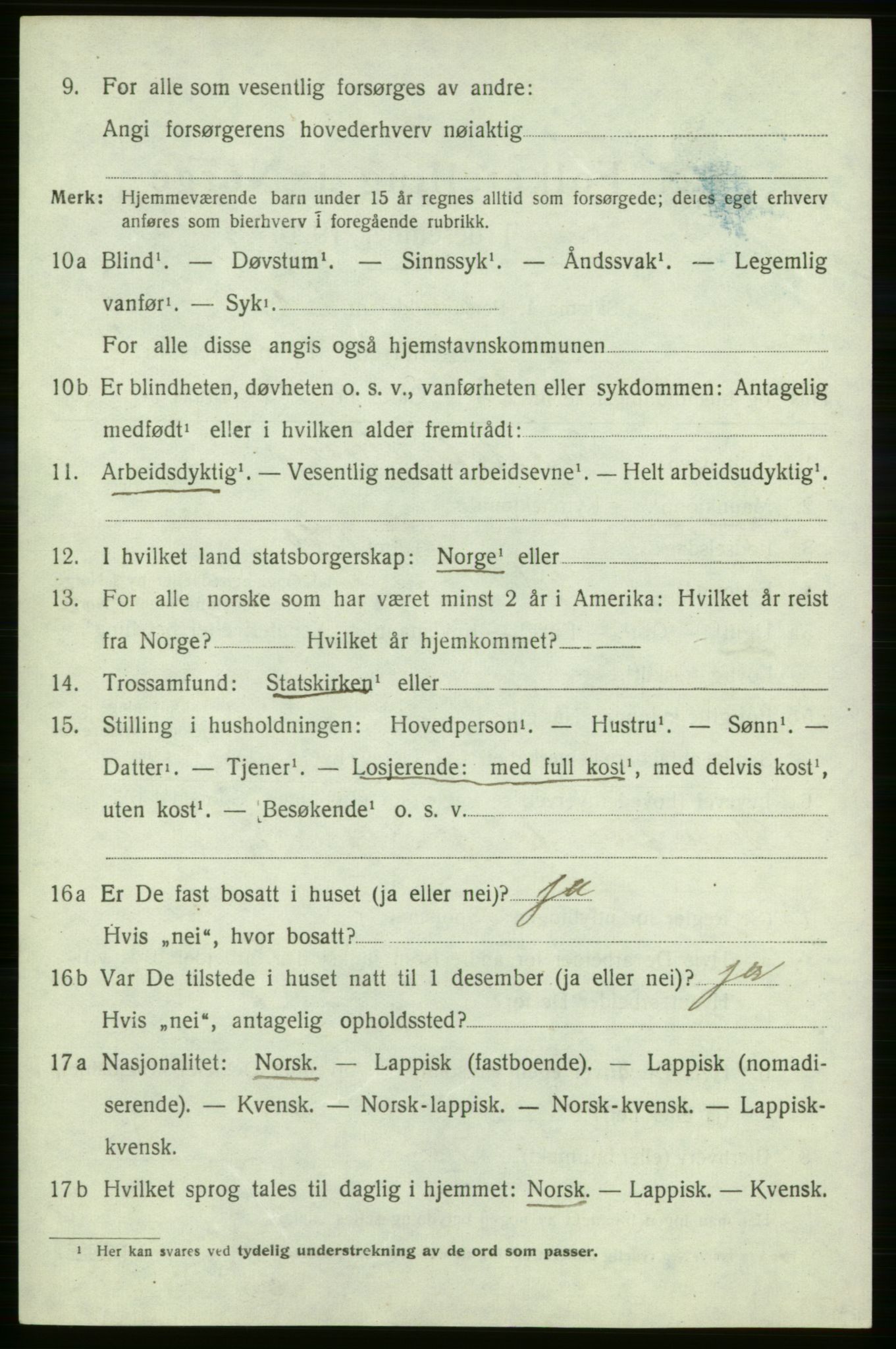 SATØ, Folketelling 1920 for 2019 Kjelvik herred, 1920, s. 1626