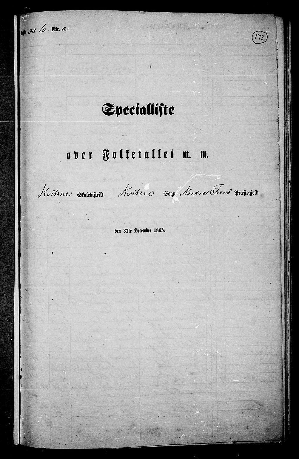 RA, Folketelling 1865 for 0518P Nord-Fron prestegjeld, 1865, s. 157