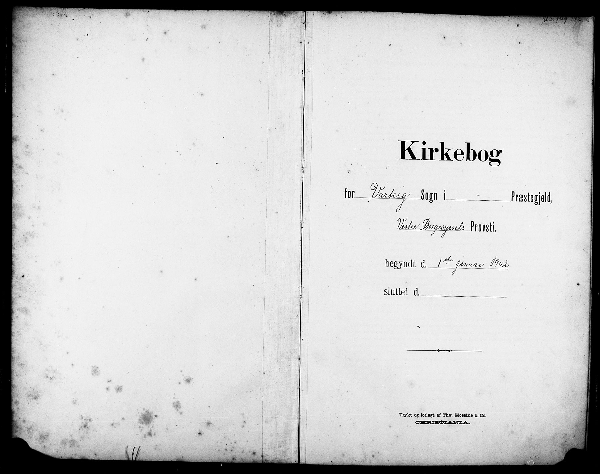 Varteig prestekontor Kirkebøker, SAO/A-10447a/G/Ga/L0001: Klokkerbok nr. 1, 1902-1923