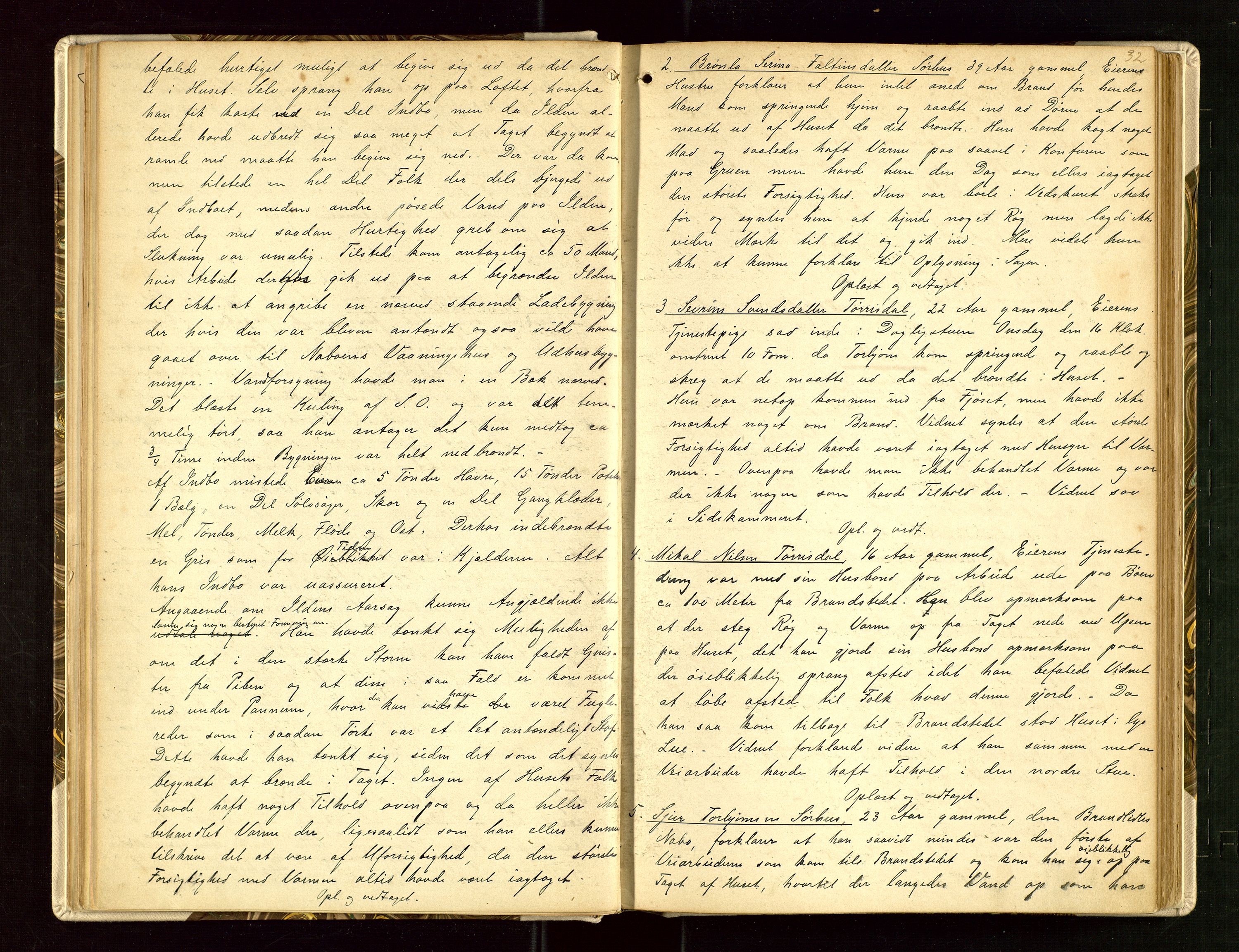 Skjold lensmannskontor, AV/SAST-A-100182/Goa/L0002: "Brandtaksasjons-Protokol for Skjolds Thinglag", 1890-1949, s. 31b-32a