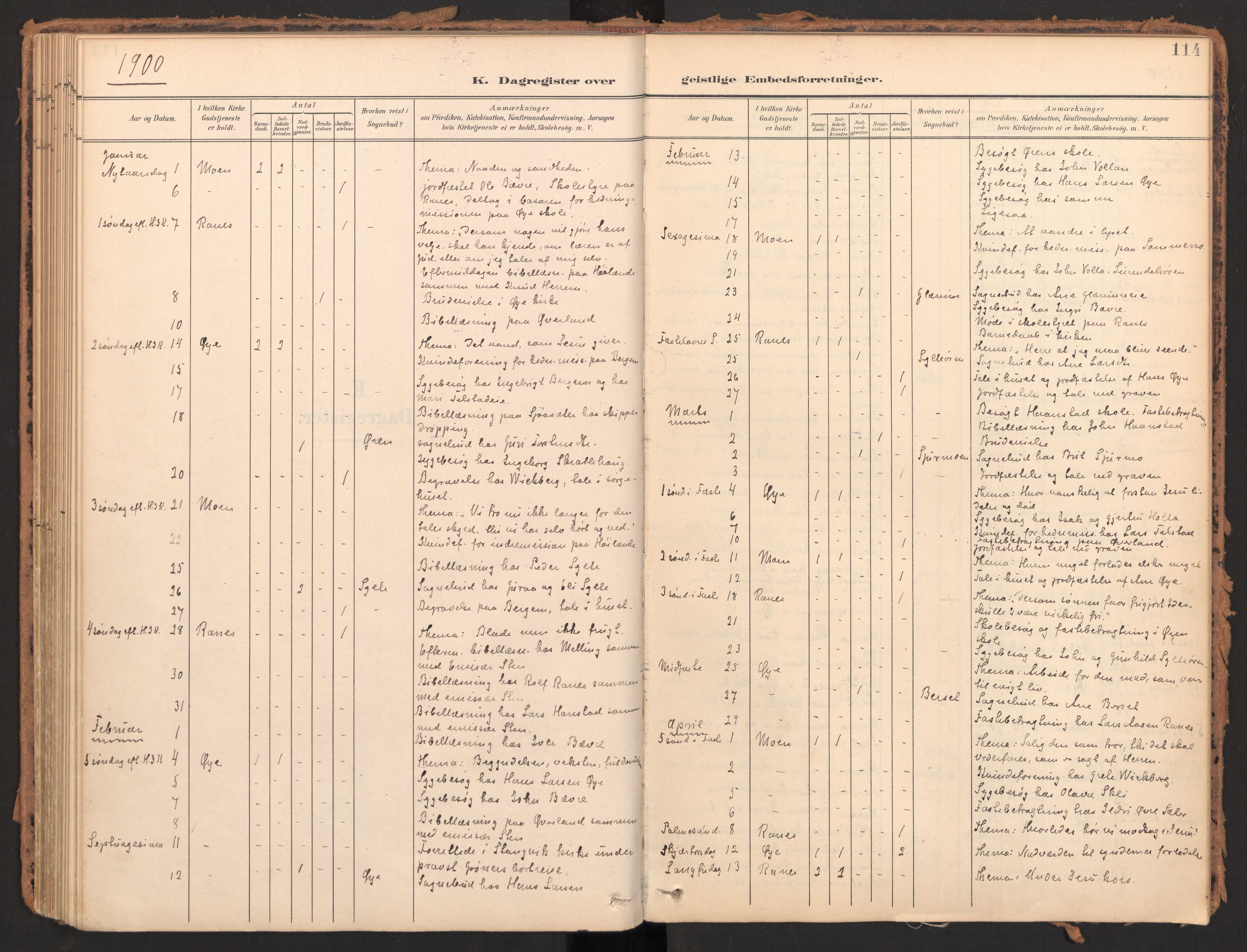 Ministerialprotokoller, klokkerbøker og fødselsregistre - Møre og Romsdal, AV/SAT-A-1454/595/L1048: Ministerialbok nr. 595A10, 1900-1917, s. 114