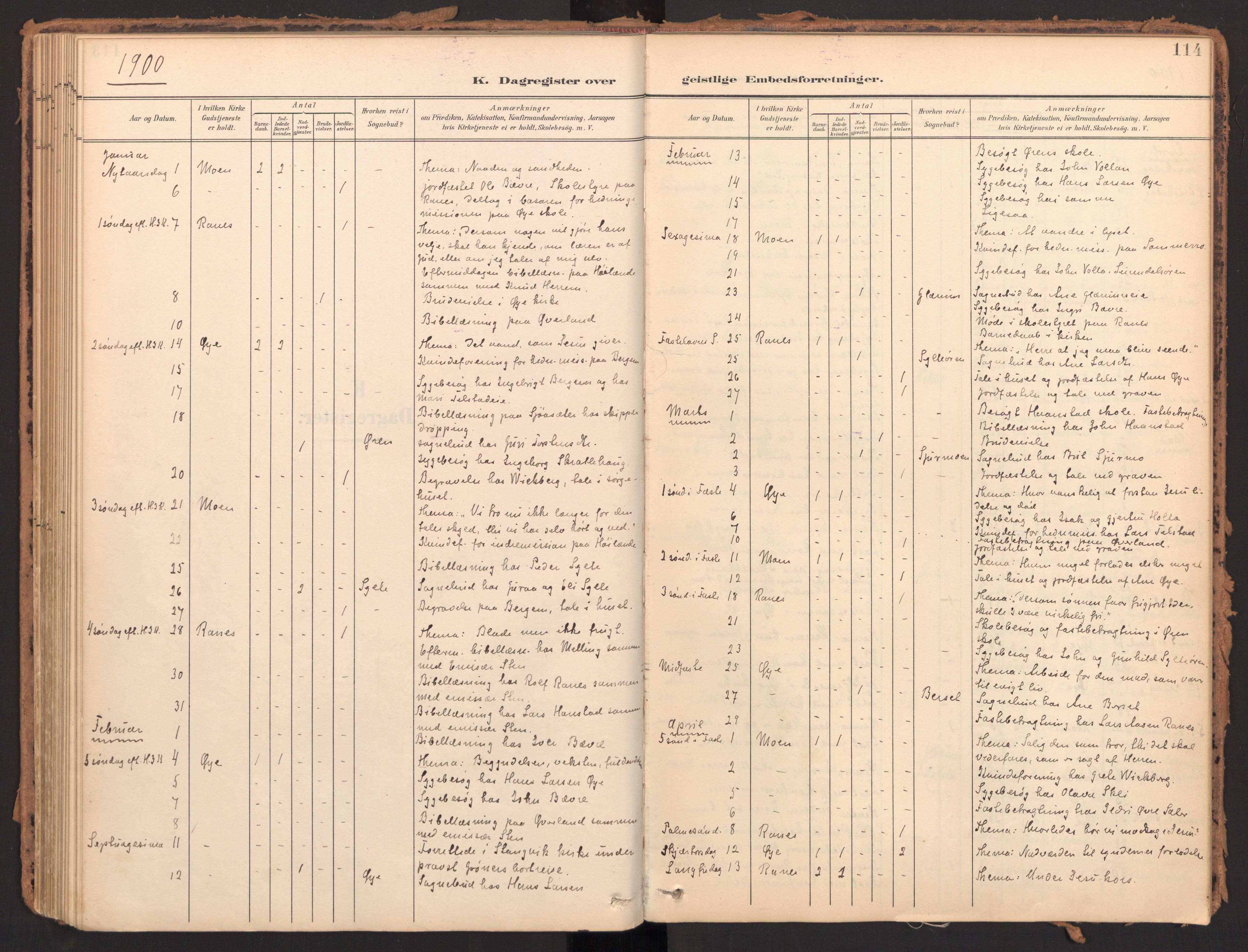 Ministerialprotokoller, klokkerbøker og fødselsregistre - Møre og Romsdal, SAT/A-1454/595/L1048: Ministerialbok nr. 595A10, 1900-1917, s. 114