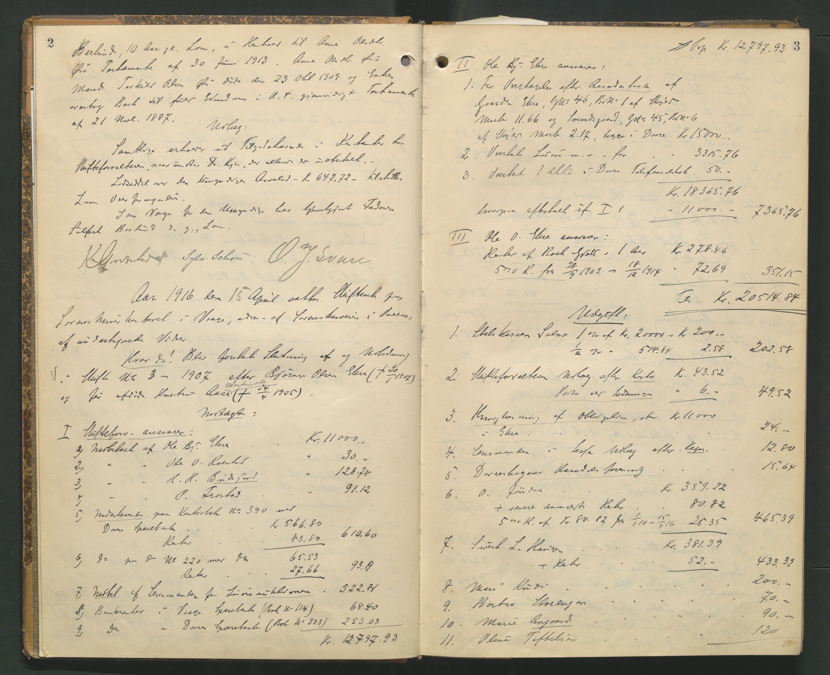 Nord-Gudbrandsdal tingrett, AV/SAH-TING-002/J/Jd/L0005: Skifteutlodningsprotokoll, 1916-1923, s. 2-3