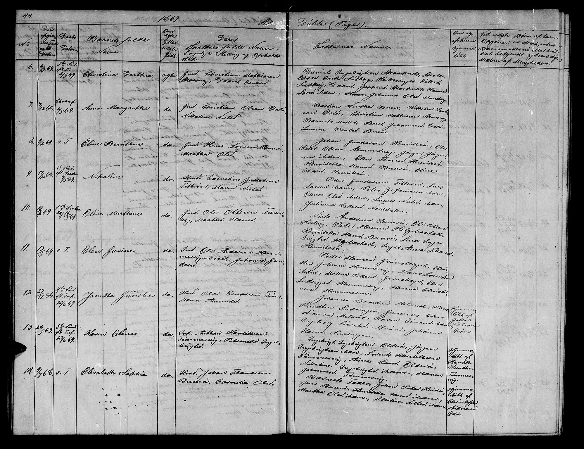 Ministerialprotokoller, klokkerbøker og fødselsregistre - Sør-Trøndelag, AV/SAT-A-1456/634/L0539: Klokkerbok nr. 634C01, 1866-1873, s. 44