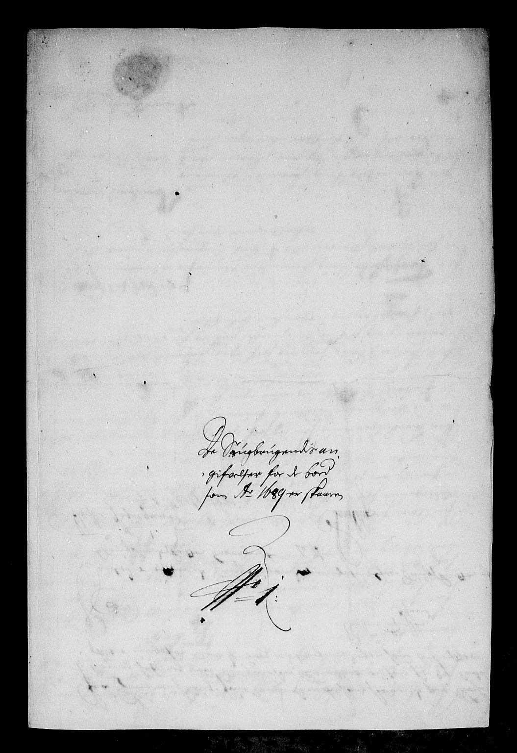 Rentekammeret inntil 1814, Reviderte regnskaper, Stiftamtstueregnskaper, Bergen stiftamt, AV/RA-EA-6043/R/Rc/L0091: Bergen stiftamt, 1689