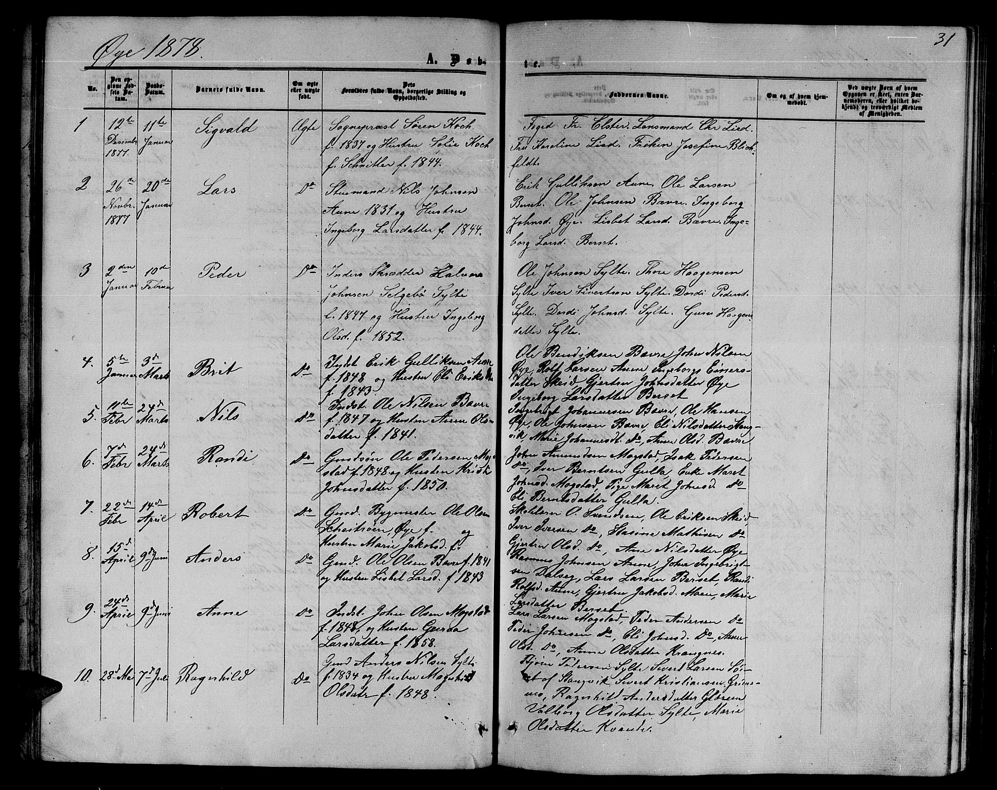 Ministerialprotokoller, klokkerbøker og fødselsregistre - Møre og Romsdal, SAT/A-1454/595/L1051: Klokkerbok nr. 595C03, 1866-1891, s. 31