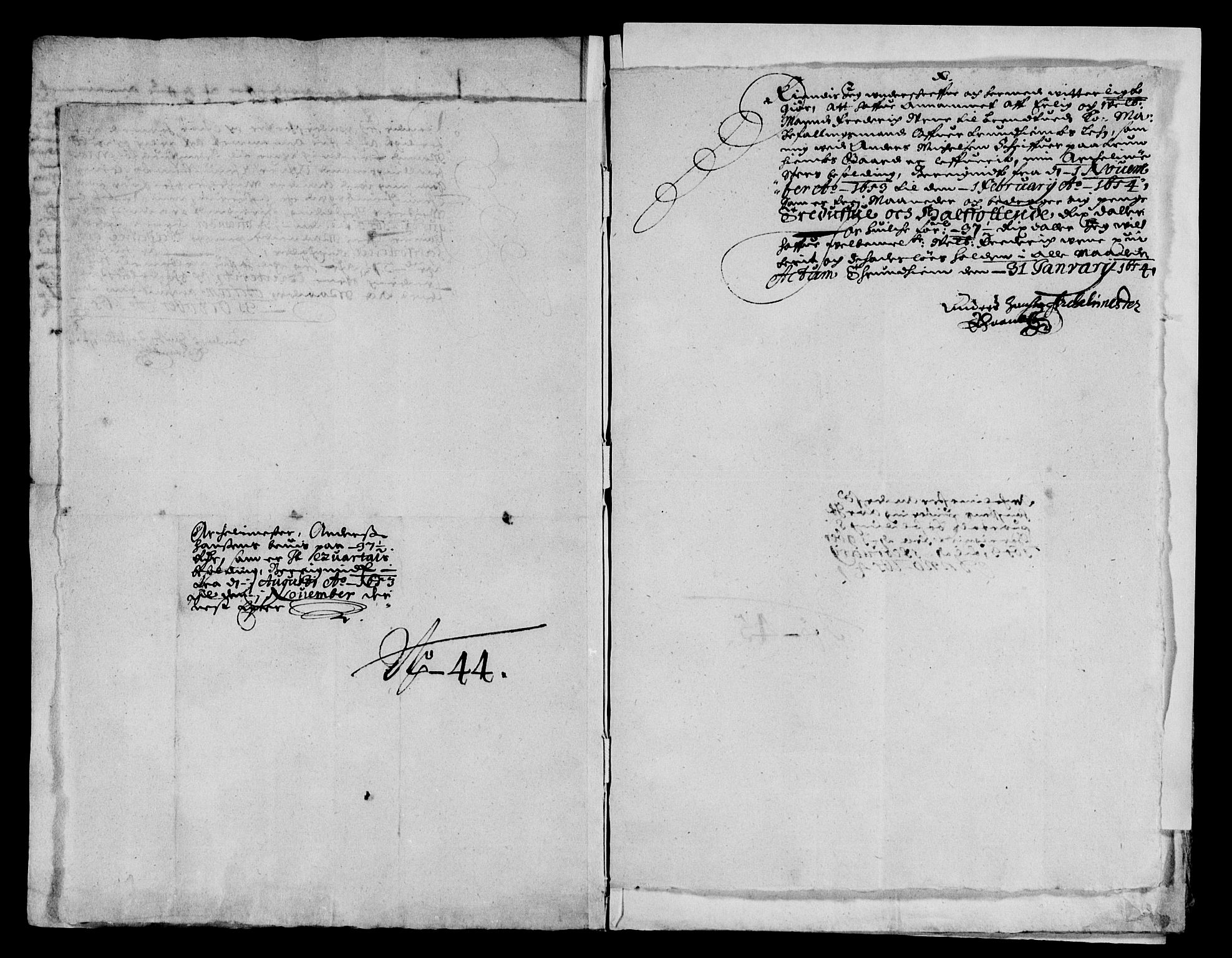 Rentekammeret inntil 1814, Reviderte regnskaper, Lensregnskaper, AV/RA-EA-5023/R/Rb/Rbw/L0114: Trondheim len, 1653-1654