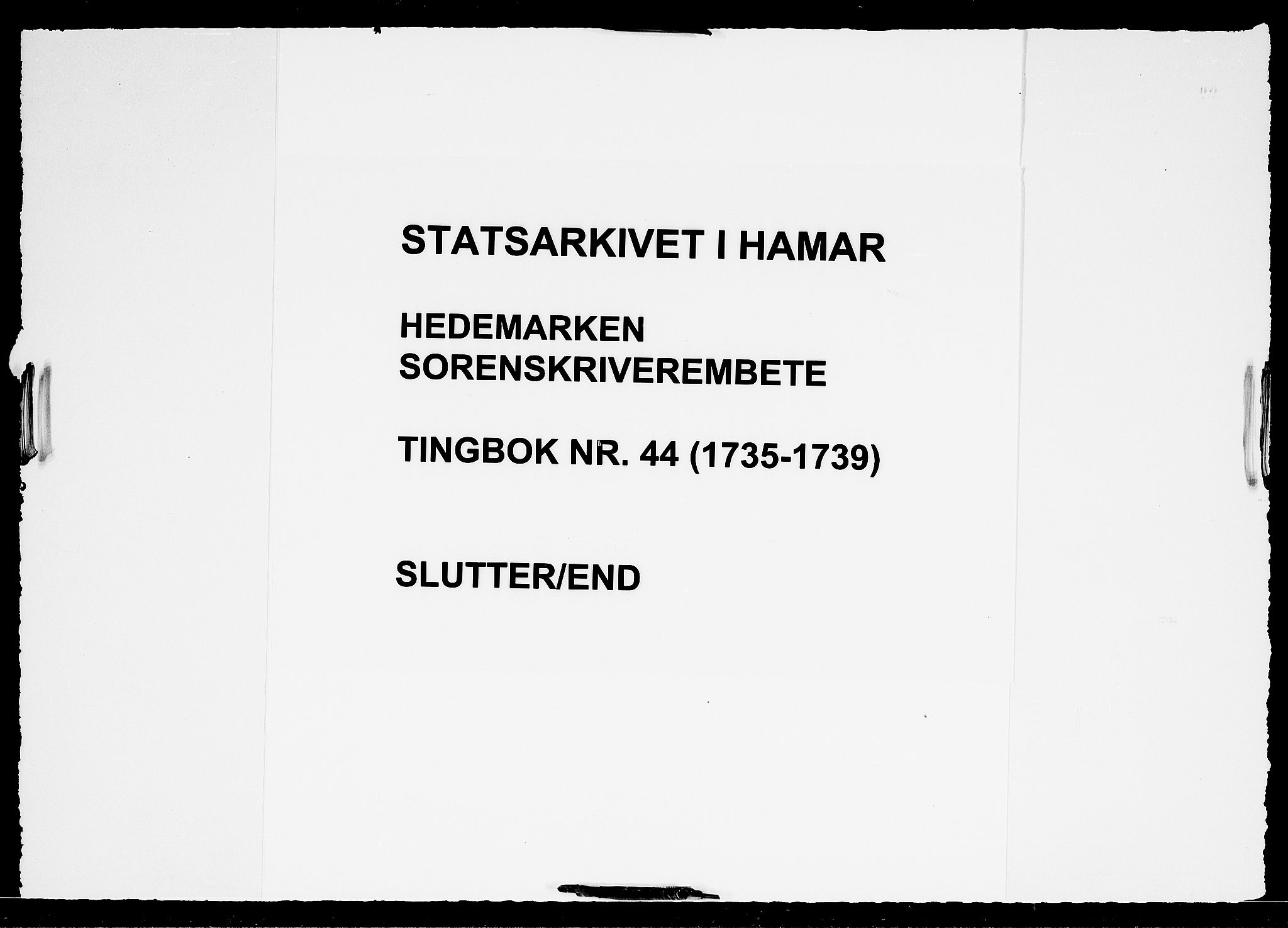 Hedemarken sorenskriveri, AV/SAH-TING-034/G/Gb/L0044: Tingbok, 1735-1739