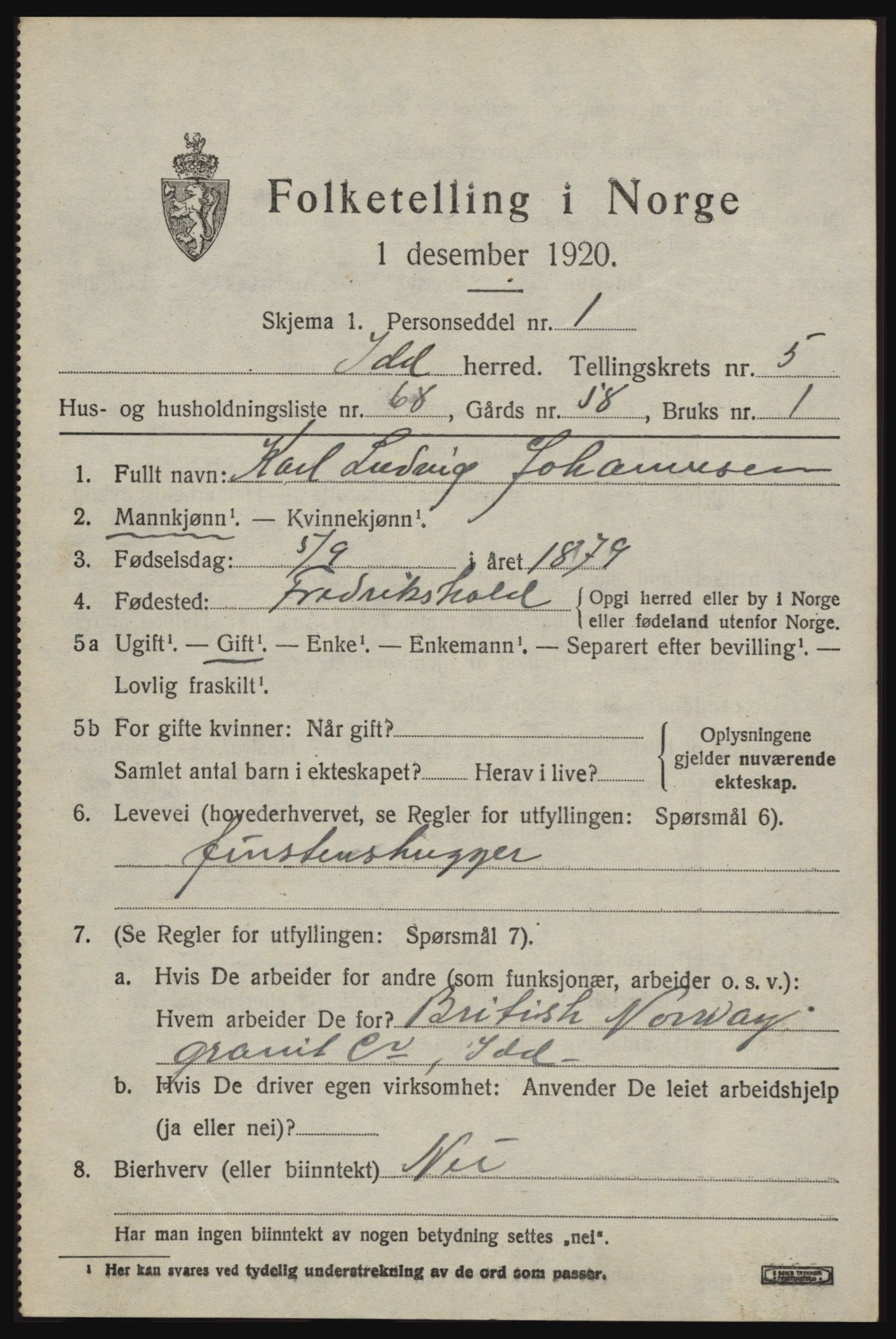 SAO, Folketelling 1920 for 0117 Idd herred, 1920, s. 7587