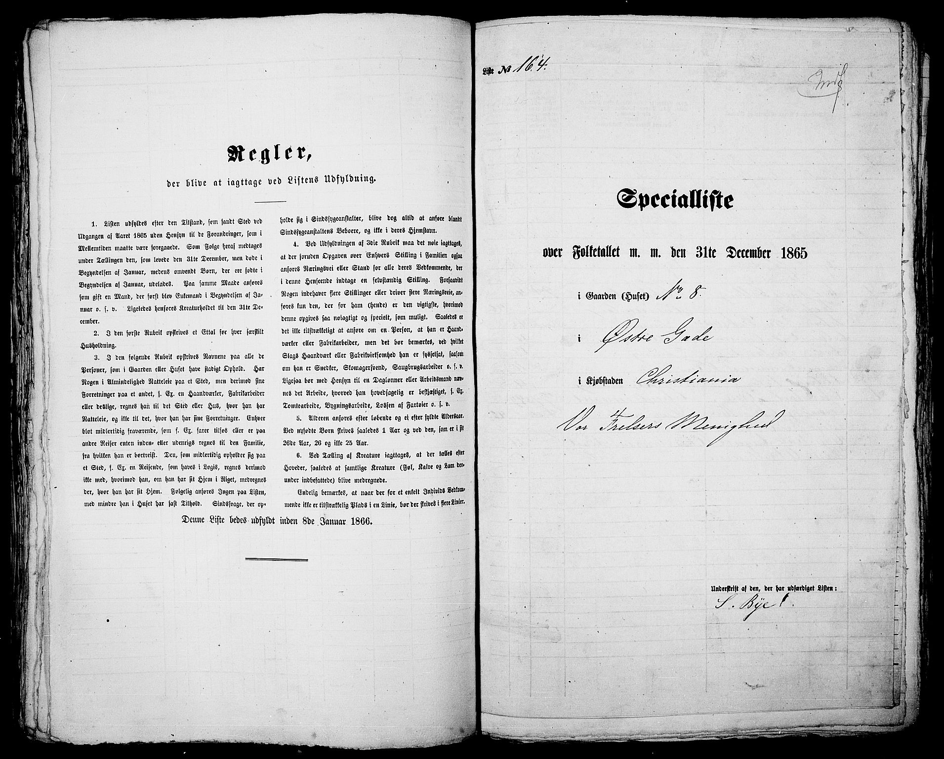 RA, Folketelling 1865 for 0301 Kristiania kjøpstad, 1865, s. 490