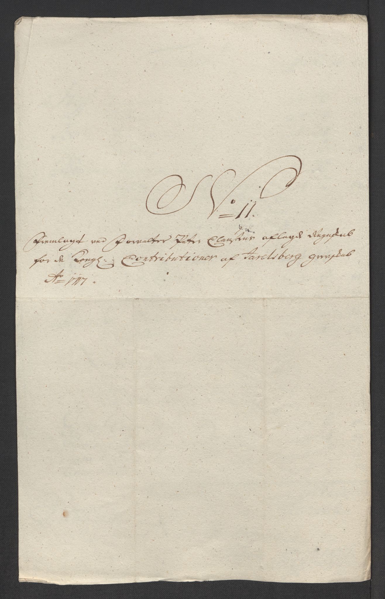 Rentekammeret inntil 1814, Reviderte regnskaper, Fogderegnskap, RA/EA-4092/R32/L1881: Fogderegnskap Jarlsberg grevskap, 1717, s. 207
