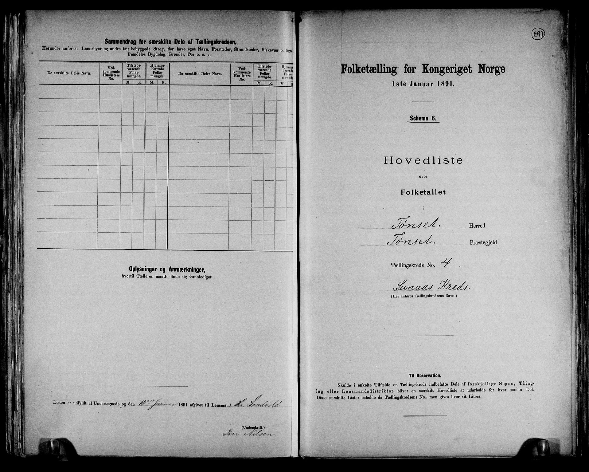 RA, Folketelling 1891 for 0437 Tynset herred, 1891, s. 10